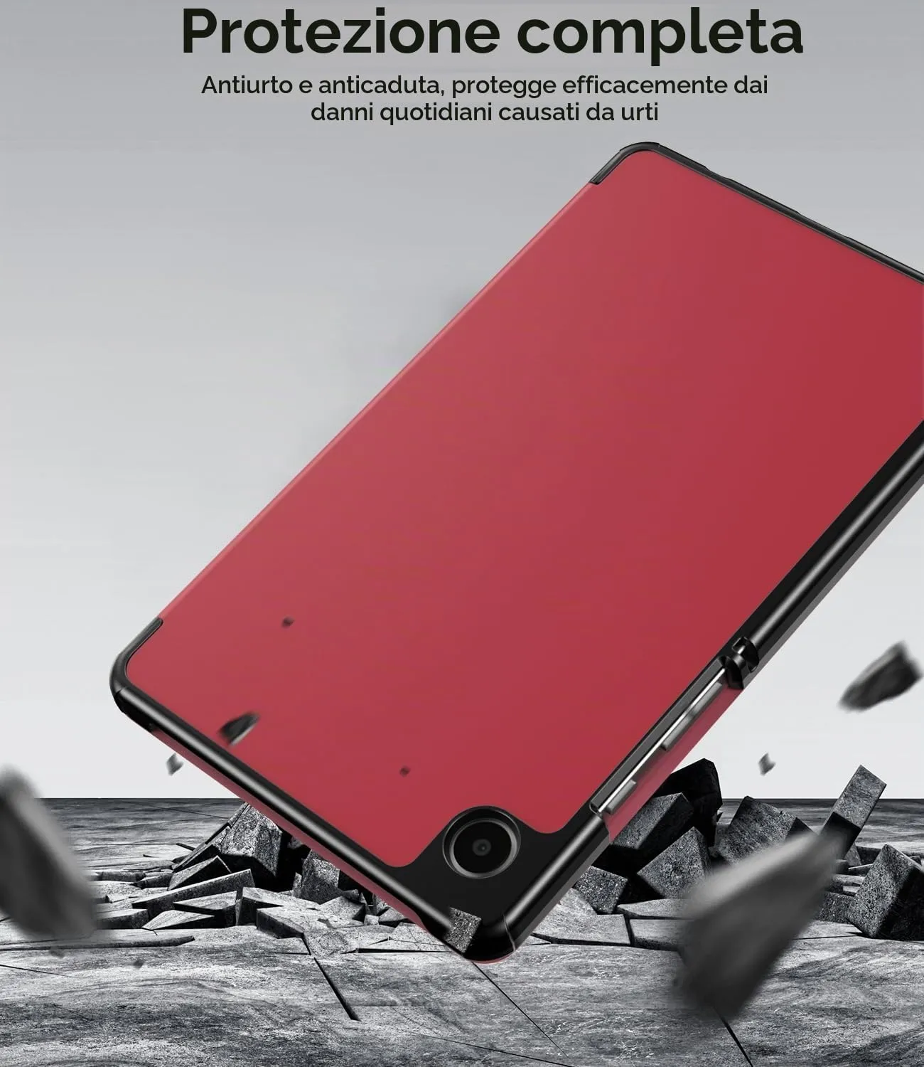 TiMOVO Cover per Samsung Galaxy Tab A11/A9 8,7 Pollici, Vino Rosso - immagine 5