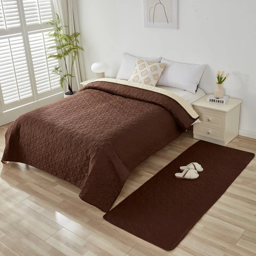 Taiyang Copridivano per Cani impermeabile, Coperta impermeabile per cani, protezione per mobili per bambini, bambini, cane, gatto, Fondo antiscivolo (Caffè, 132-208cm(1 Pack)) - immagine 2