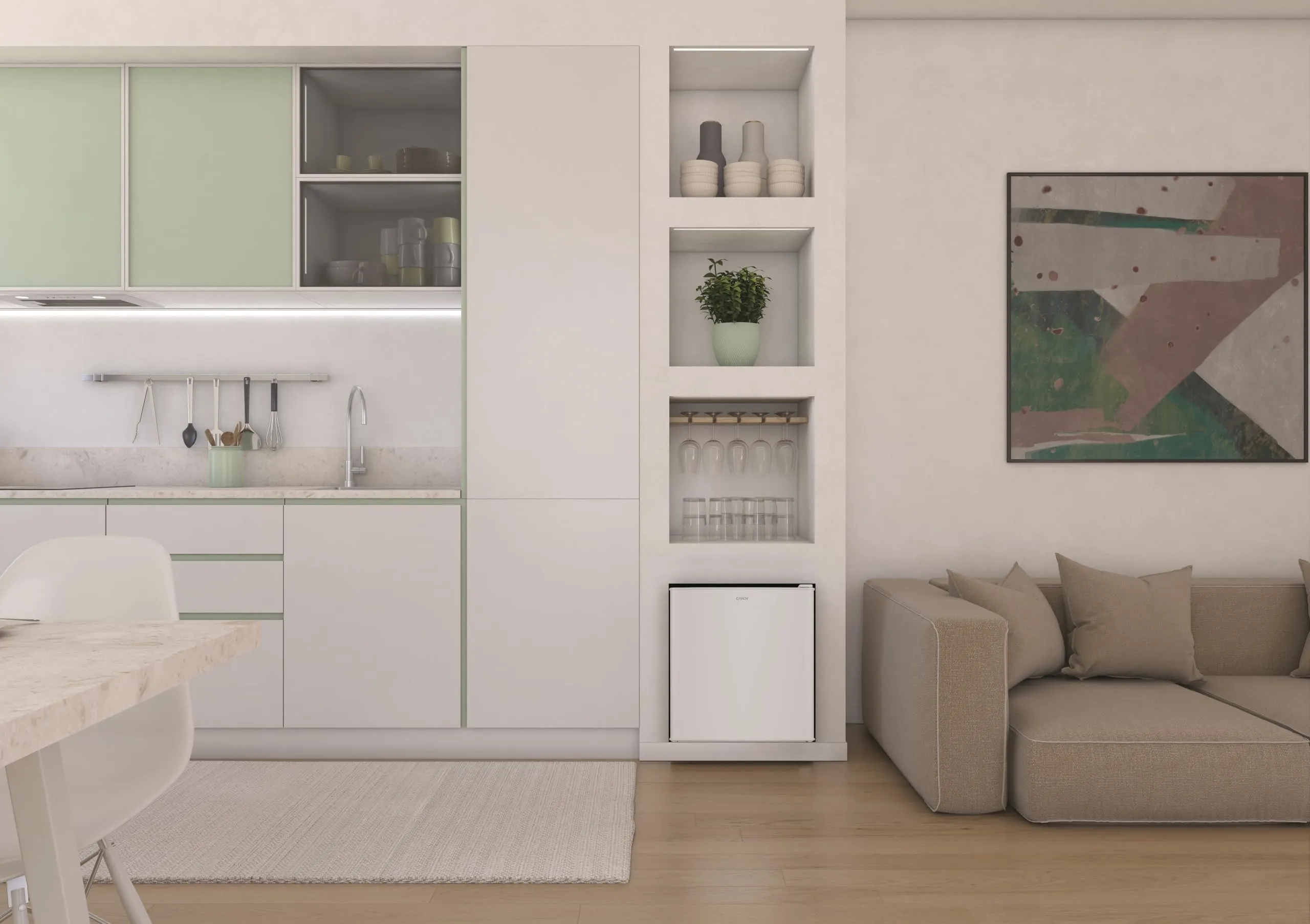 CANDY Mini Bar Mini Bar Frigorifero Compatto 42 Litri, Statico, Classe E - immagine 5