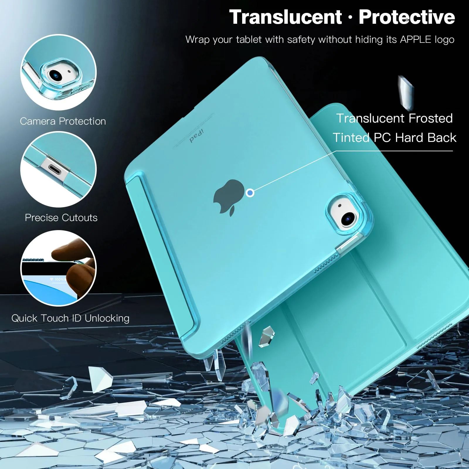 TiMOVO Cover Custodia per iPad A16 11"/iPad 10 Gen 10,9", Azzuro - immagine 4