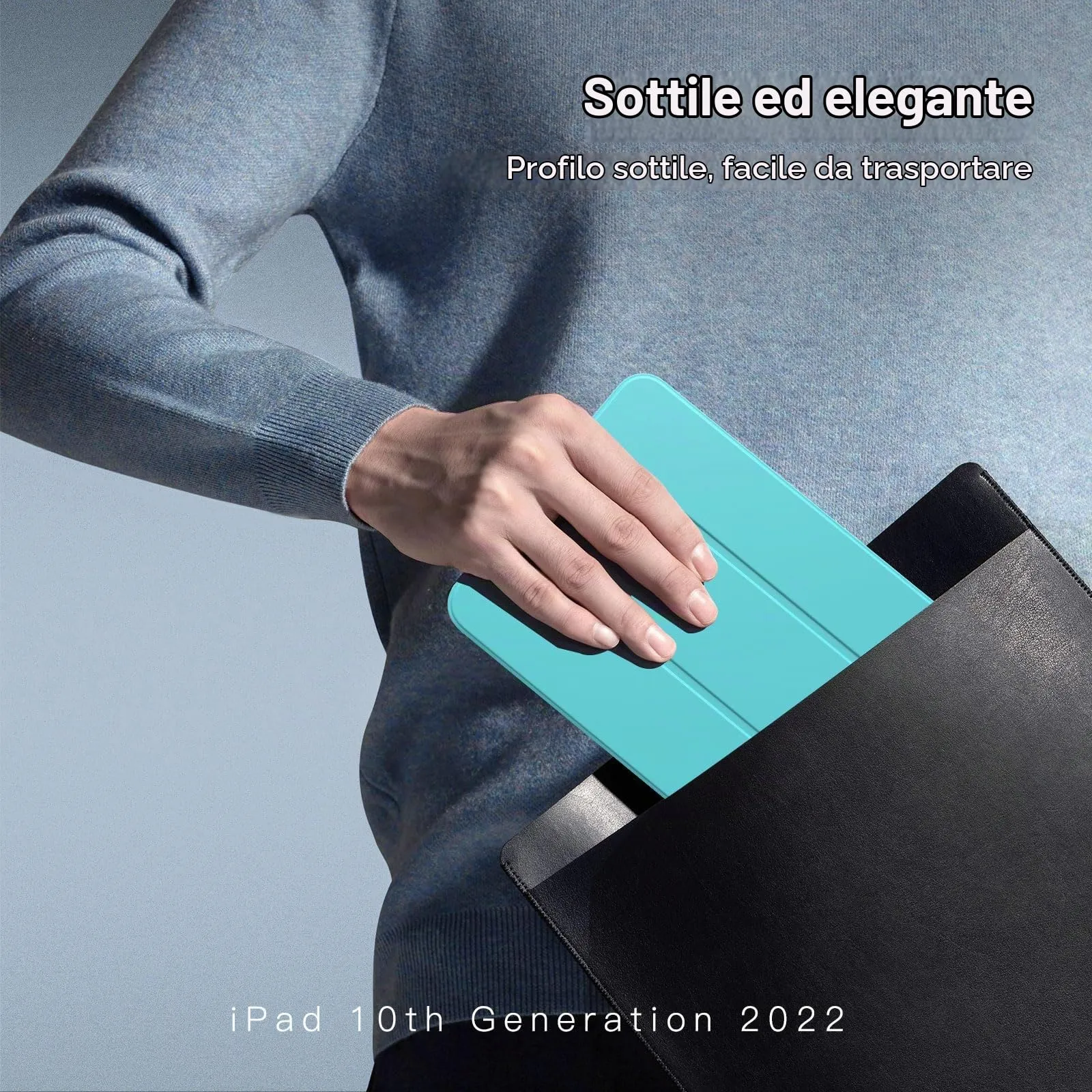 TiMOVO Cover Custodia per iPad A16 11"/iPad 10 Gen 10,9", Azzuro - immagine 7