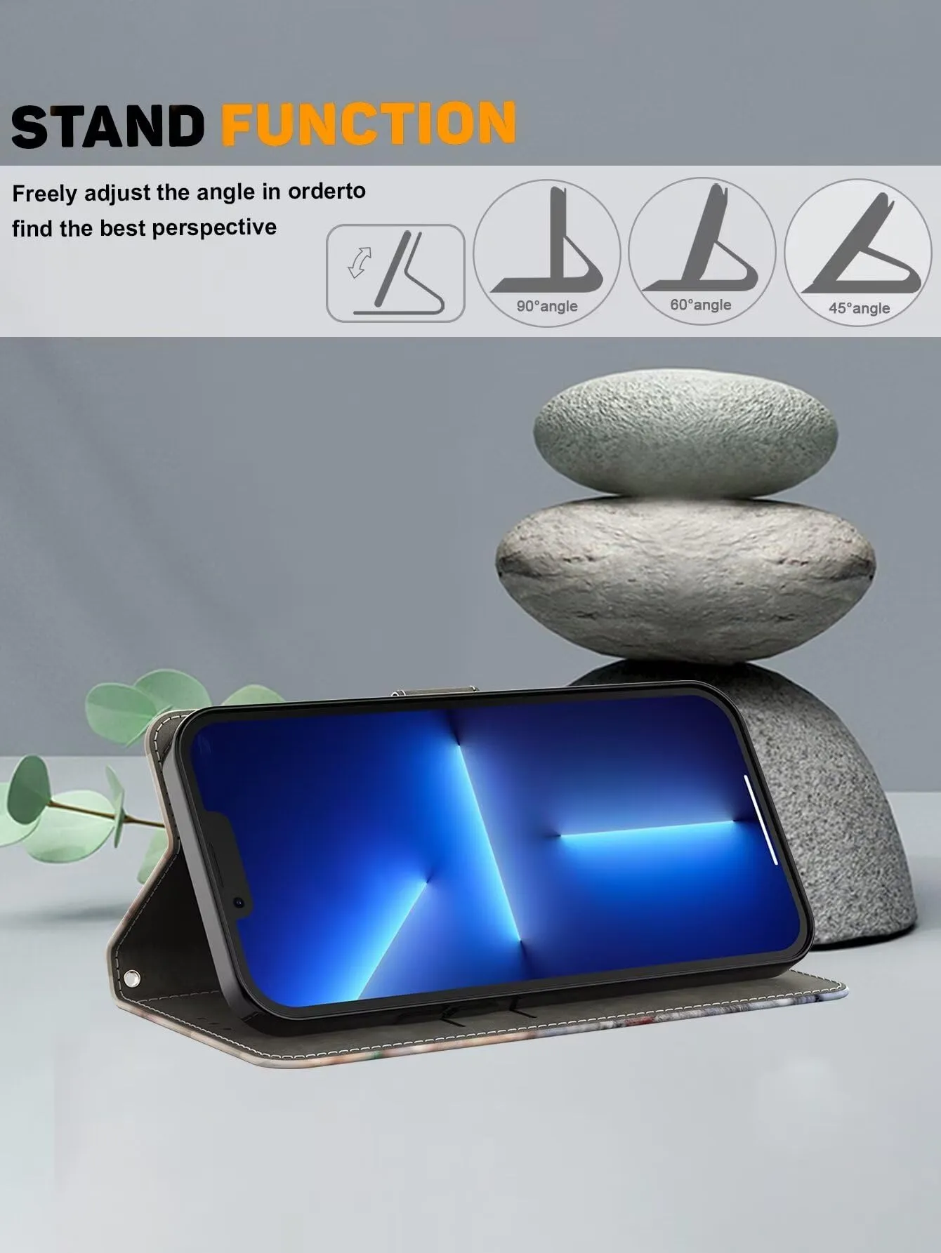 Tivenfezk Nadoli Custodia PU Pelle per Samsung Galaxy A05S,Colorato Dipinto Rosa Petalo Porta Carte Magnetico Portafoglio Protettiva Cover - immagine 6