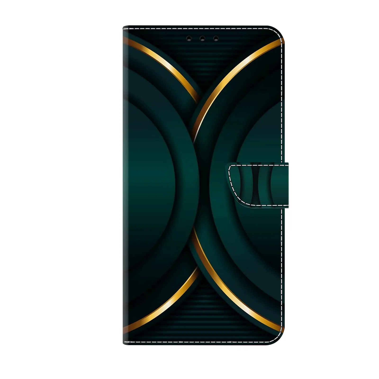 Tivenfezk Nadoli Custodia PU Pelle per Samsung Galaxy A05S,Colorato Dipinto Verde Oro Porta Carte Magnetico Portafoglio Protettiva Cover - immagine 1