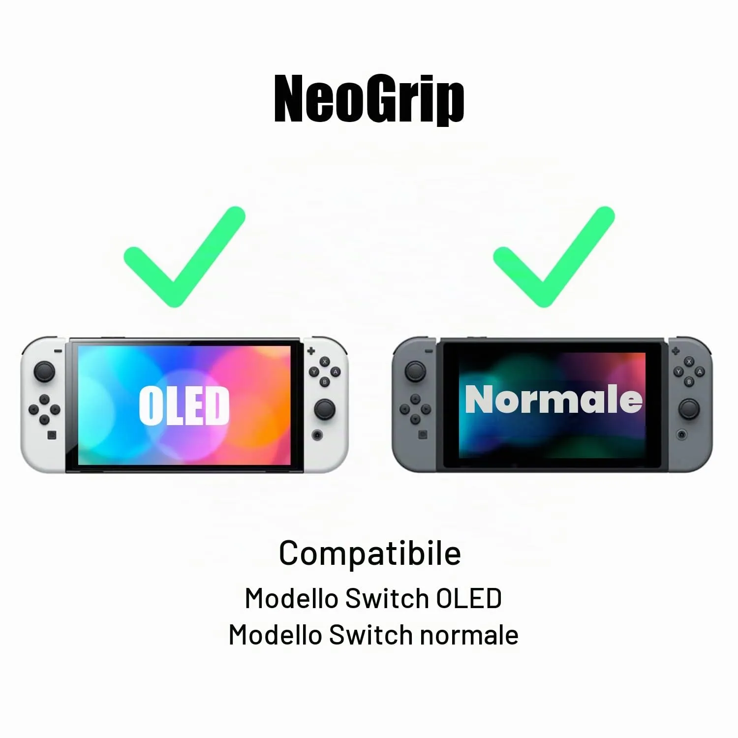 Skull & Co. NeoGrip for Nintendo Switch OLED and Regular Model: An Ergonomic Grip Hard Shell with Replaceable Grips [to fit All Hands Sizes] [No Carrying Case] - OLED White - immagine 10
