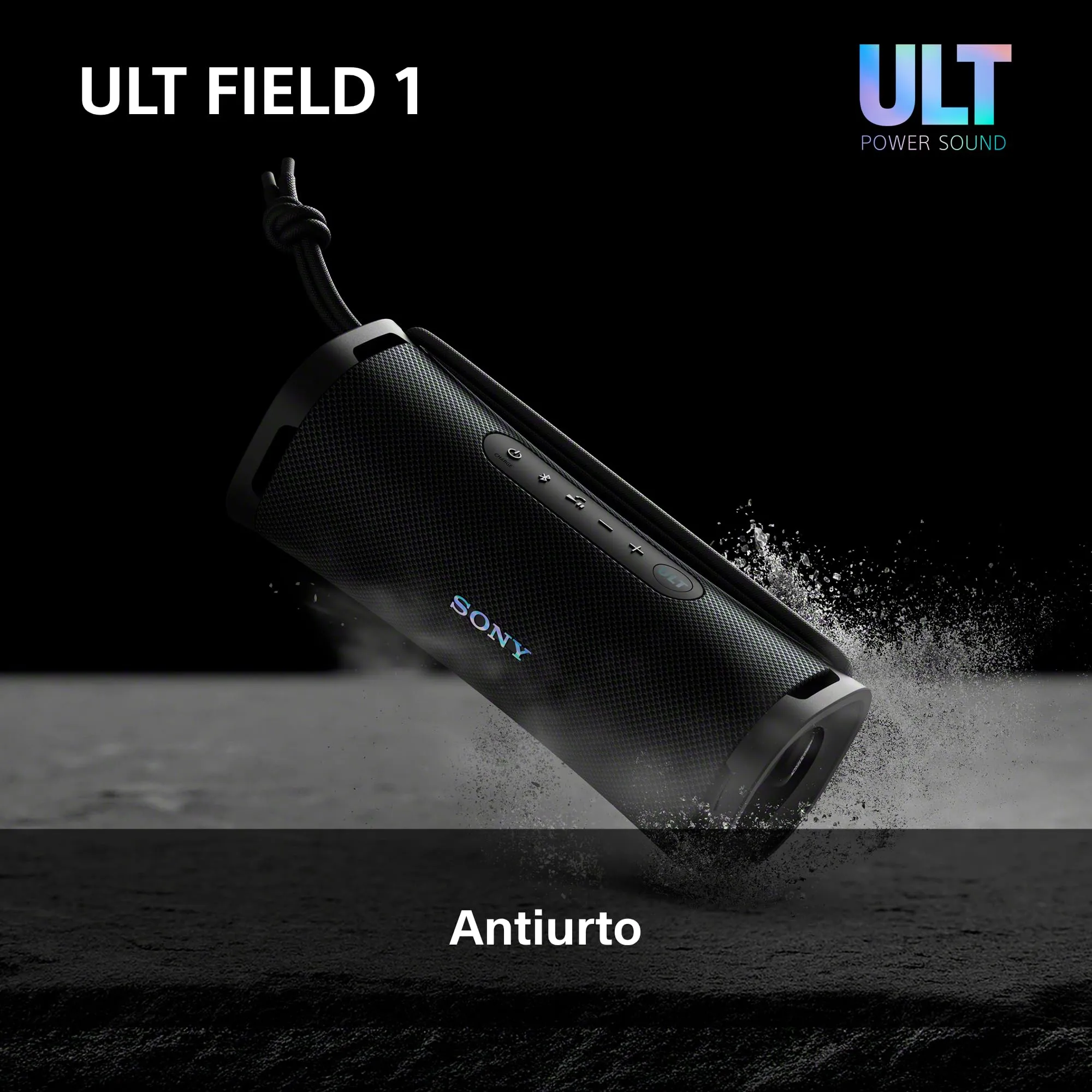 Sony ULT FIELD 1 | Speaker portatile wireless Bluetooth con ULT POWER SOUND, bassi profondi, IP67, impermeabile, antipolvere, antiurto, batteria da 12 ore, qualità chiamata chiara, viaggio - Nero - immagine 5