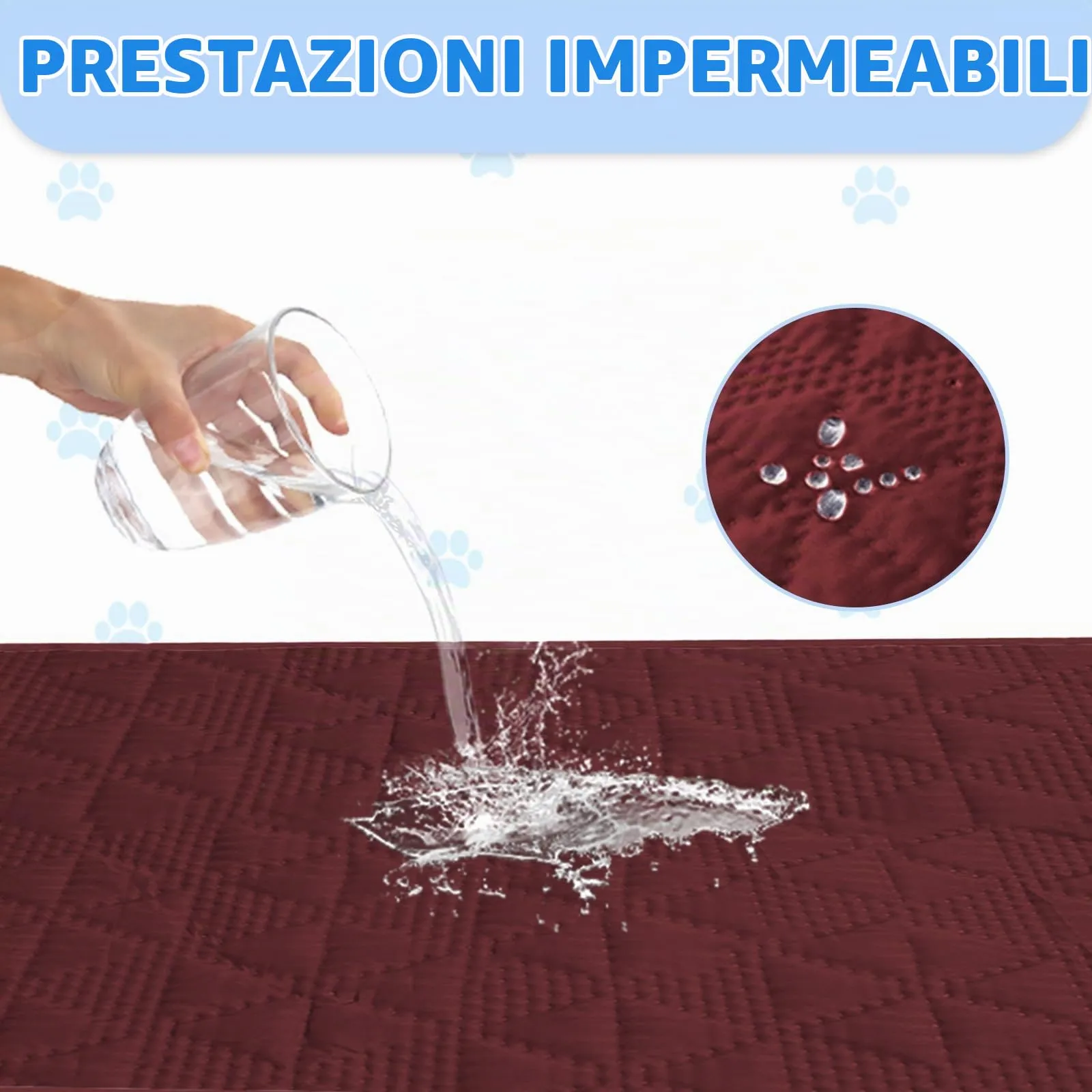 Taiyang Copridivano per Cani impermeabile, Coperta impermeabile per cani, protezione per mobili per bambini, bambini, cane, gatto, Fondo antiscivolo (Rosso Vivo, 132-208cm(1 Pack)) - immagine 4