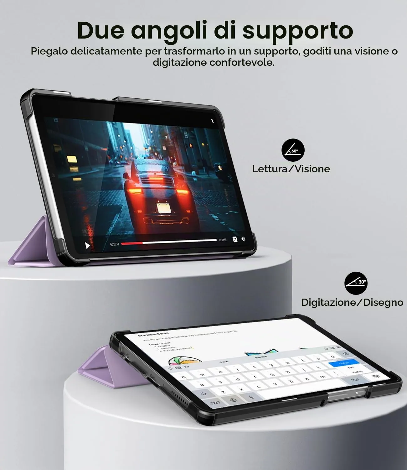 TiMOVO Cover per Samsung Galaxy Tab A11/A9 8,7 Pollici, Lilla - immagine 3