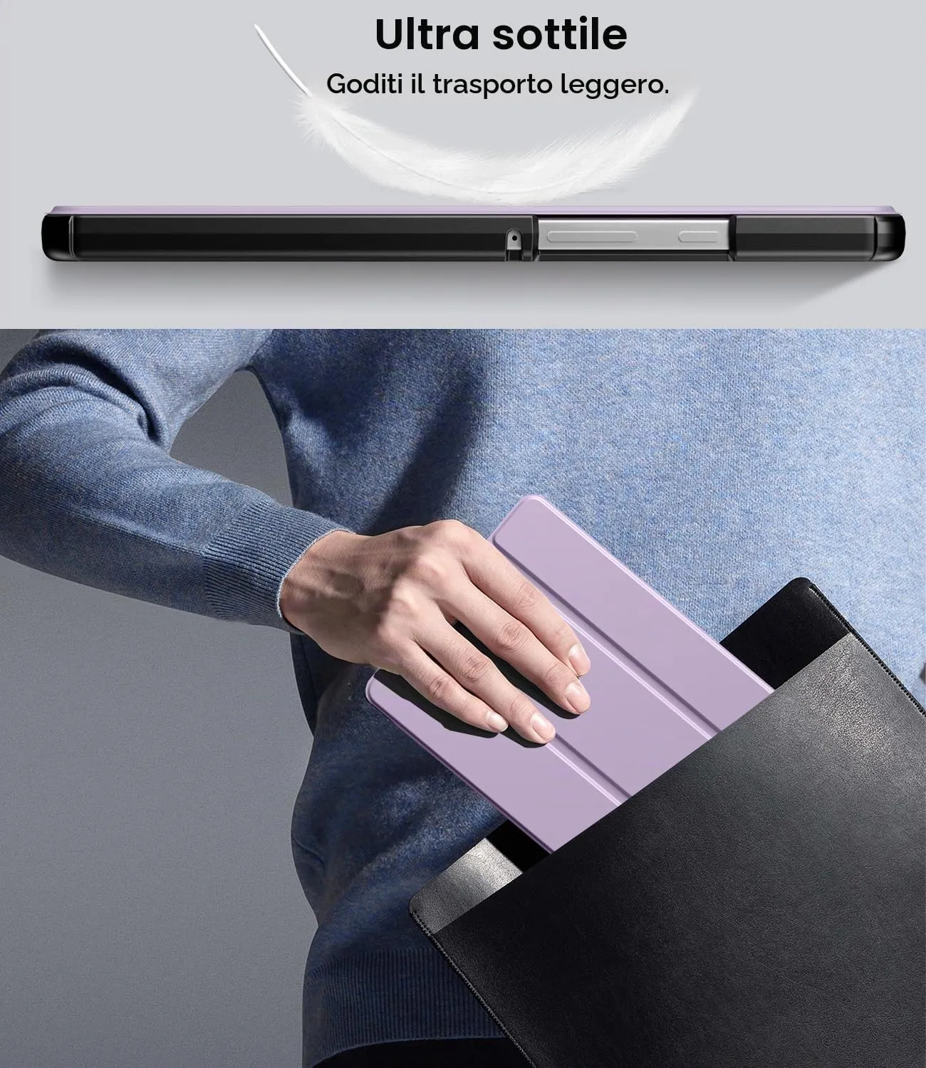 TiMOVO Cover per Samsung Galaxy Tab A11/A9 8,7 Pollici, Lilla - immagine 7