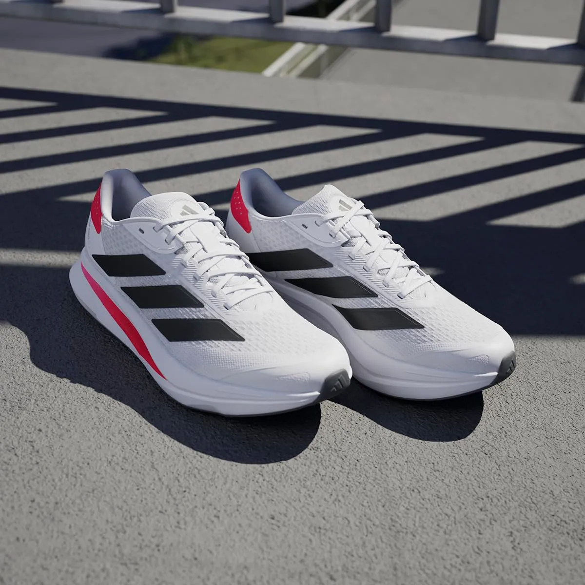 adidas Uomo Duramo SL 2 Running Shoes, Cloud White/Core Black/Lucid Red, 48 EU - immagine 2