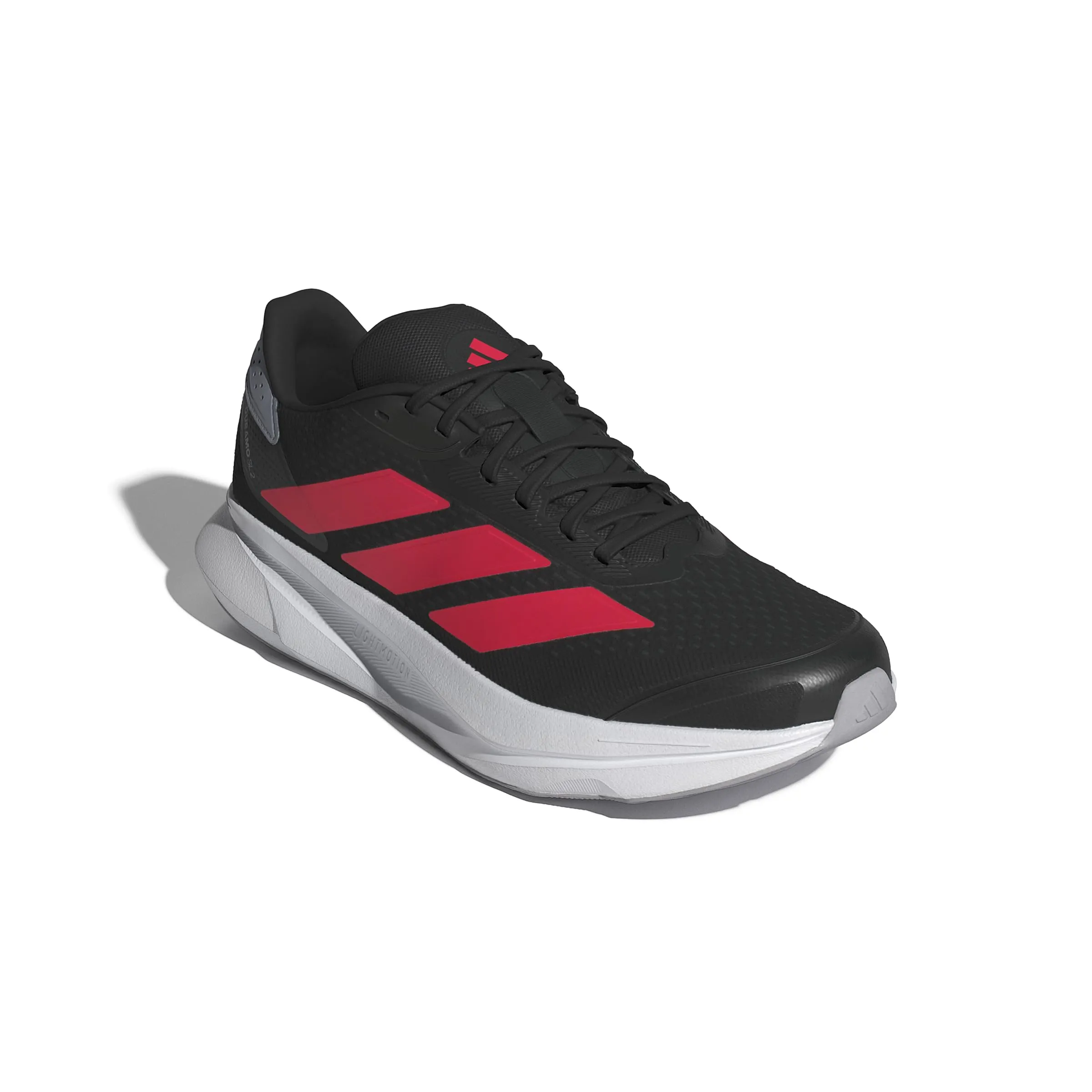 Adidas Uomo Duramo SL 2 Running Shoes, Core Black/Lucid Red/Halo Silver, 42 2/3 EU - immagine 3
