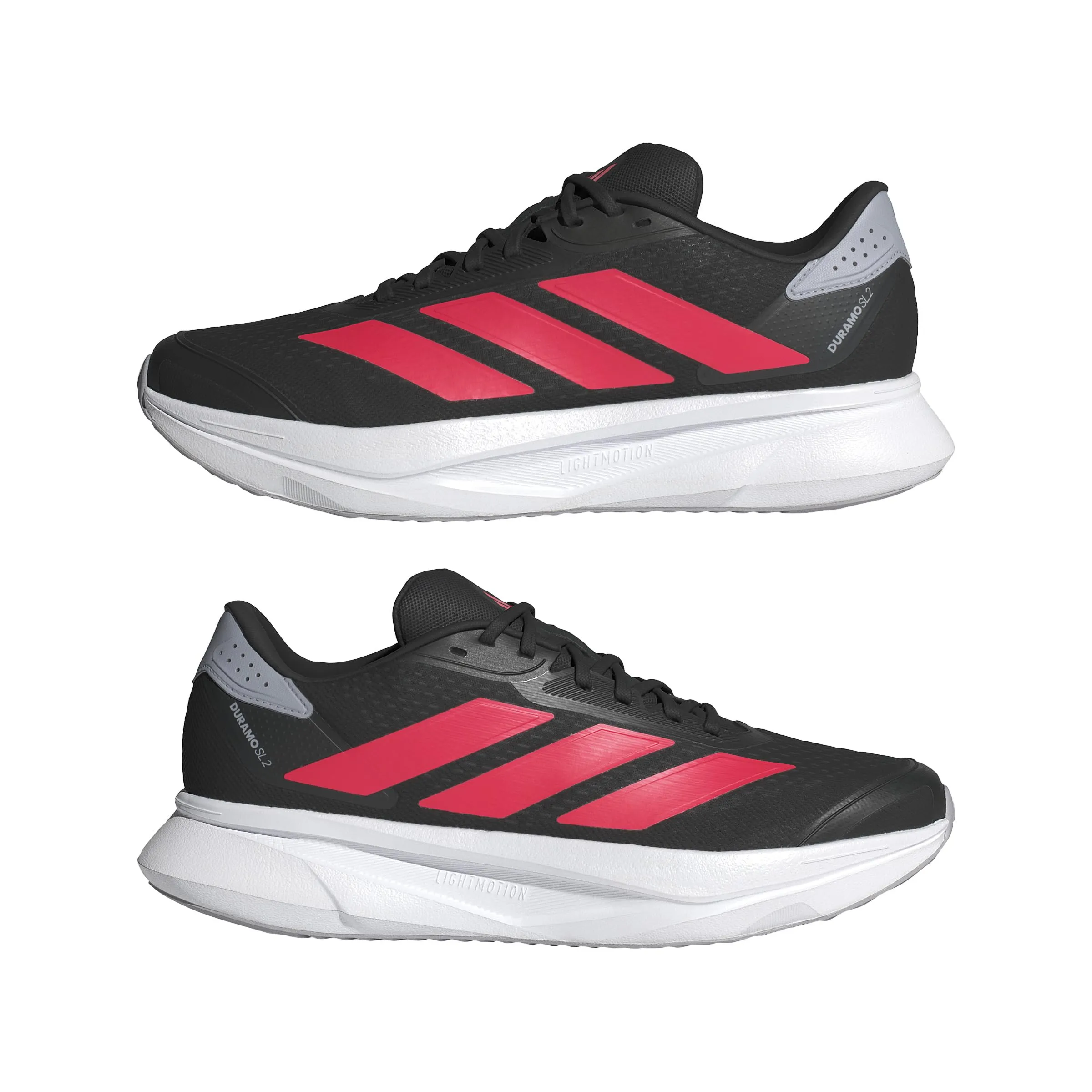 Adidas Uomo Duramo SL 2 Running Shoes, Core Black/Lucid Red/Halo Silver, 41 1/3 EU - immagine 6