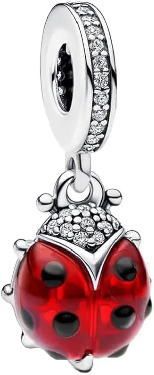 QIKAOLA Ciondolo Bead Charm Perline in argento sterling S925 per bracciali e collane europee per donne - immagine 1