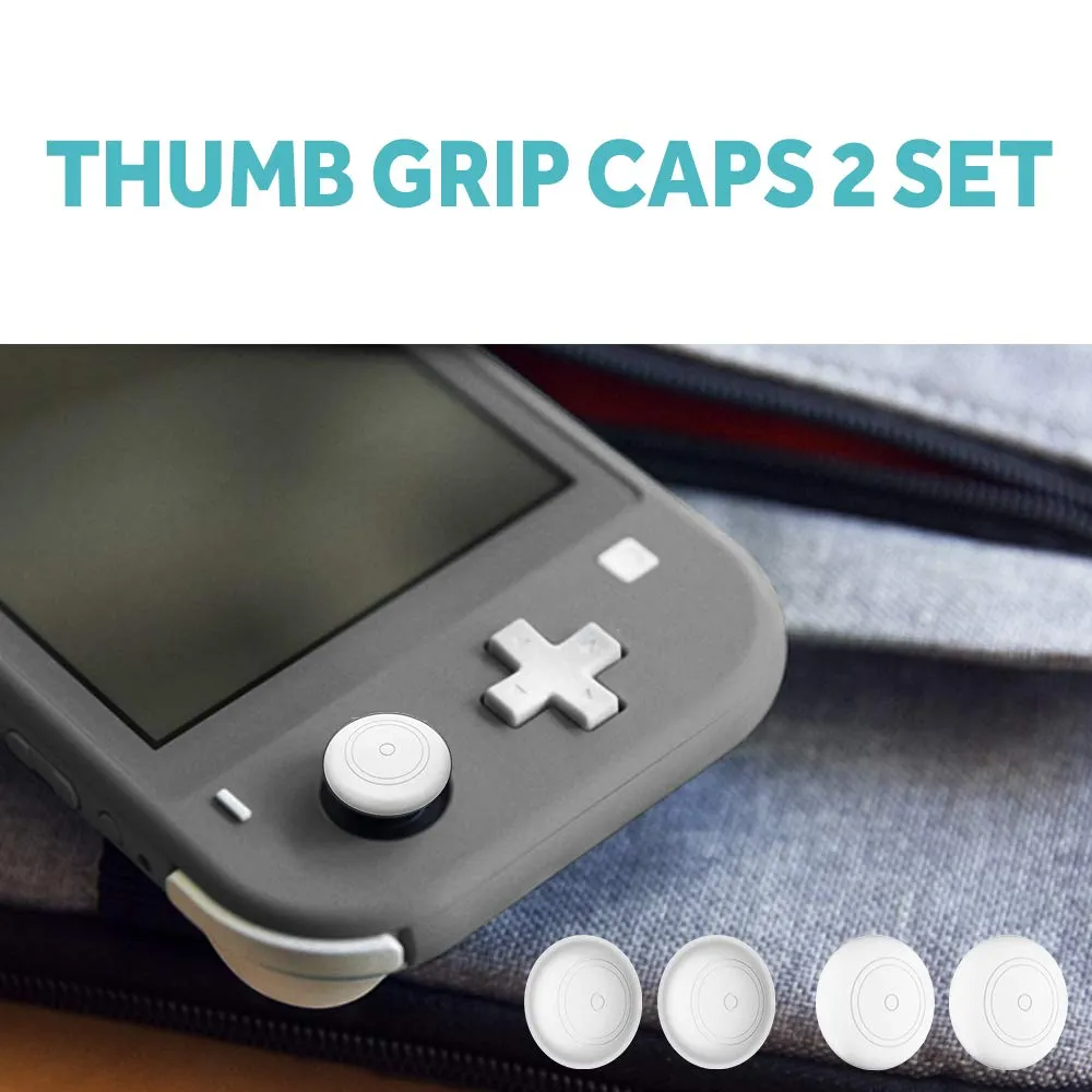 8pcs GeeRic Custodia Compatibile per Switch Lite, 2pcs Vetro Temperato + Cover + 4 Thumb Grips + Borsa + 8 in 1 Accessori Kit Compatibile con Switch Lite Rosso & Blu - immagine 7
