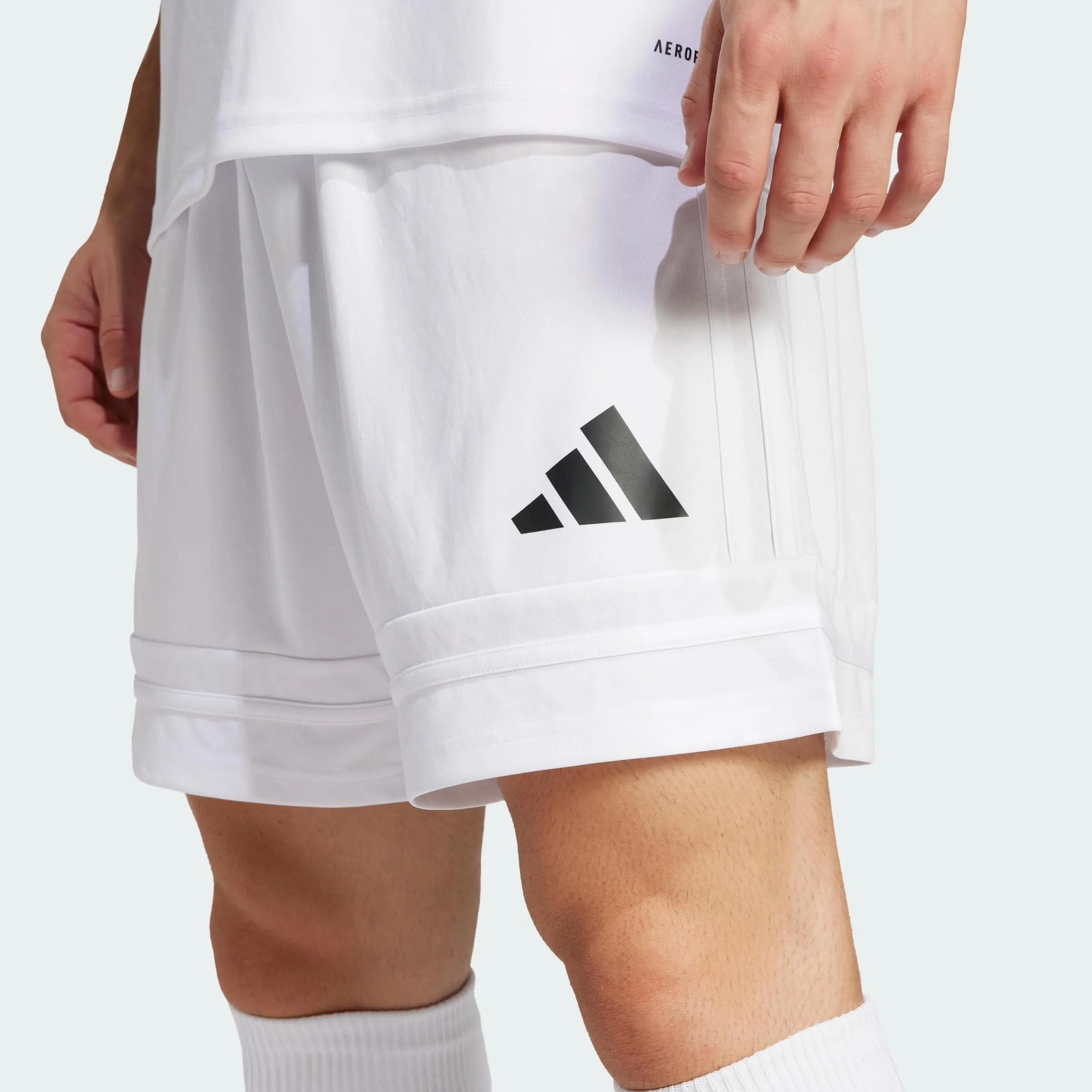 adidas Uomo SQUADRA25 SHORT, White / White / Black, XL - immagine 2