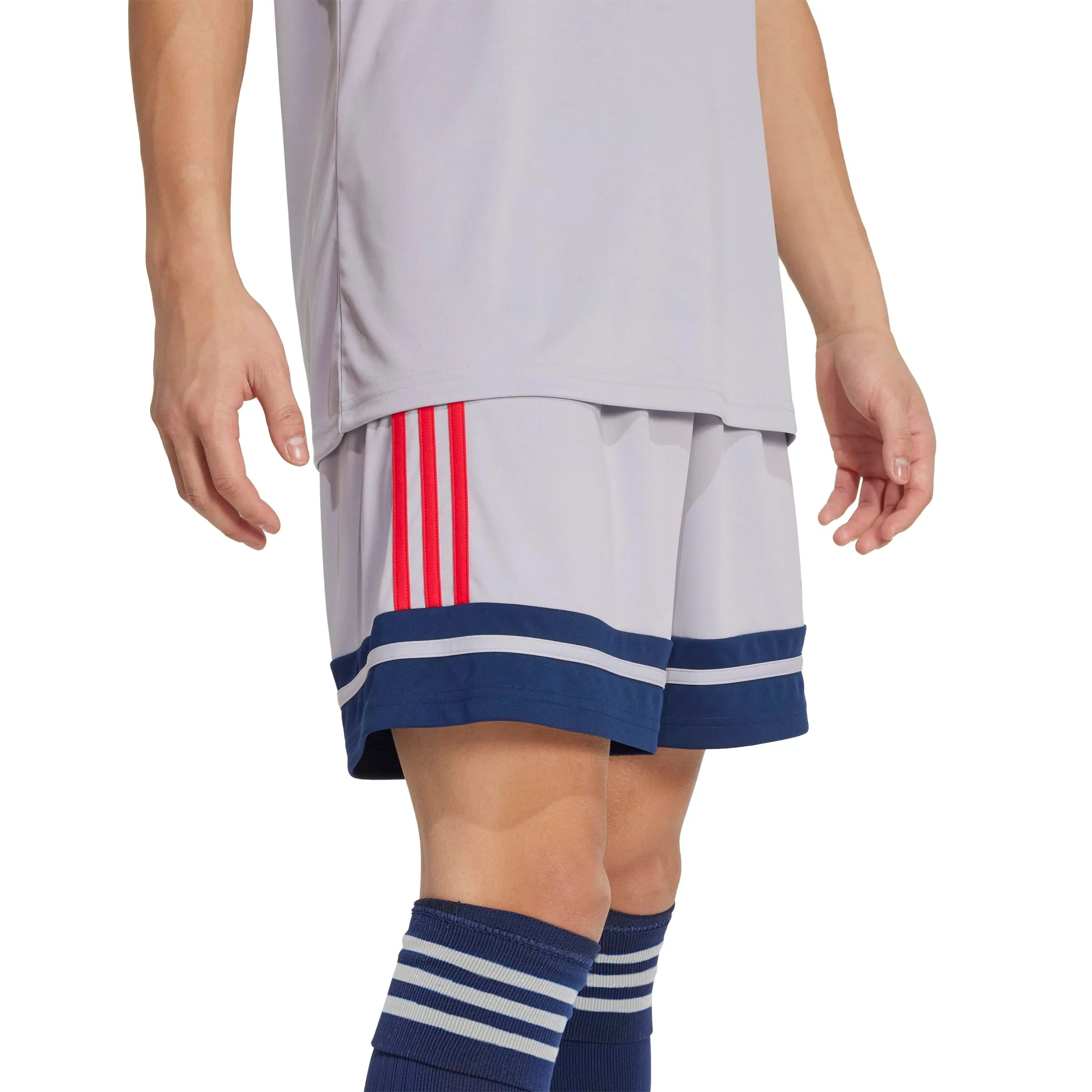 Adidas Uomo SQUADRA25 Short, Glory Grey/Team Navy Blue 2/Pure Ruby, XXL - immagine 3