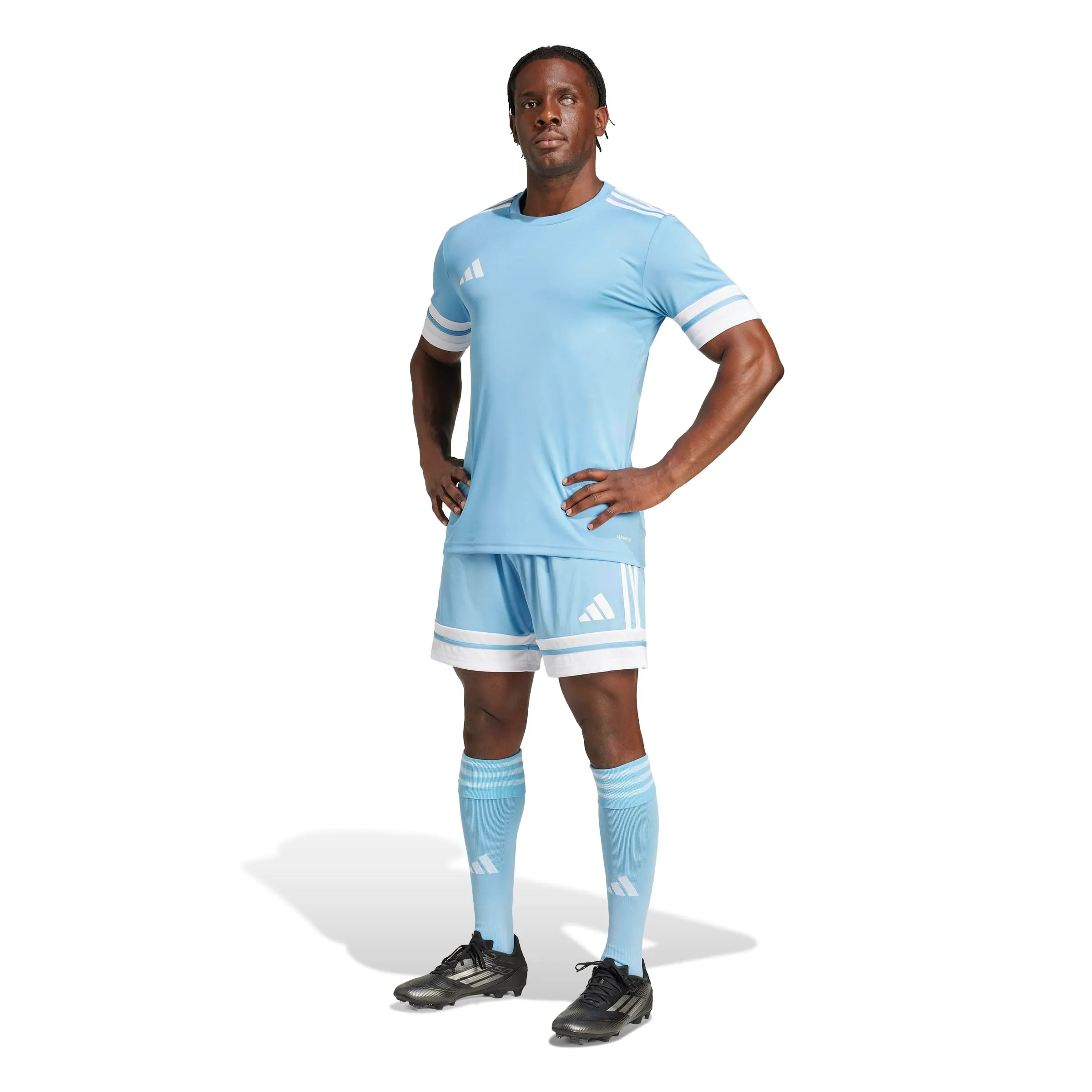 adidas Uomo SQUADRA25 SHORT, team light blue/white, S - immagine 7