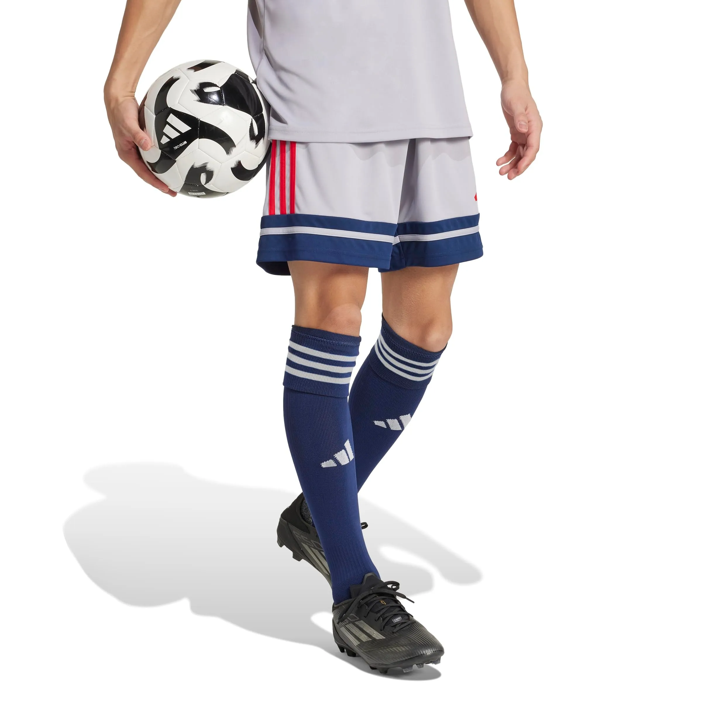 Adidas Uomo SQUADRA25 Short, Glory Grey/Team Navy Blue 2/Pure Ruby, M - immagine 6