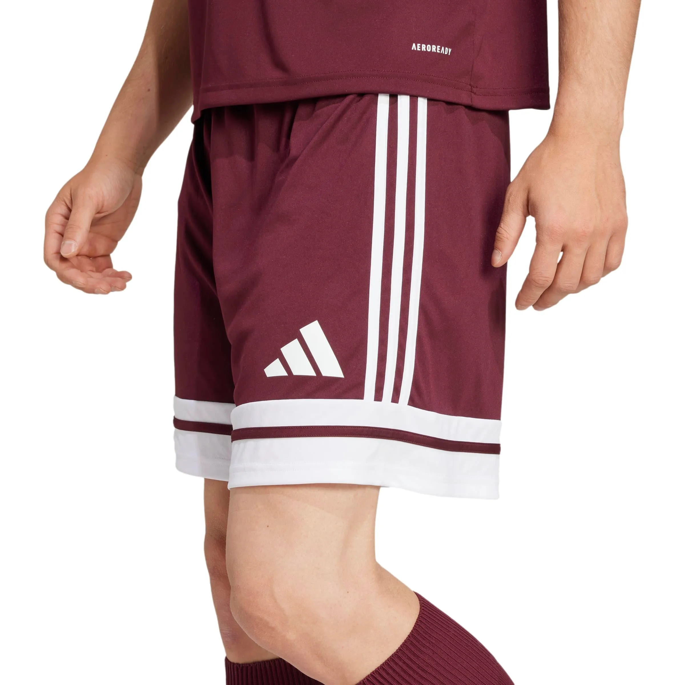 adidas Uomo SQUADRA25 SHORT, team maroon 2/white, M - immagine 4