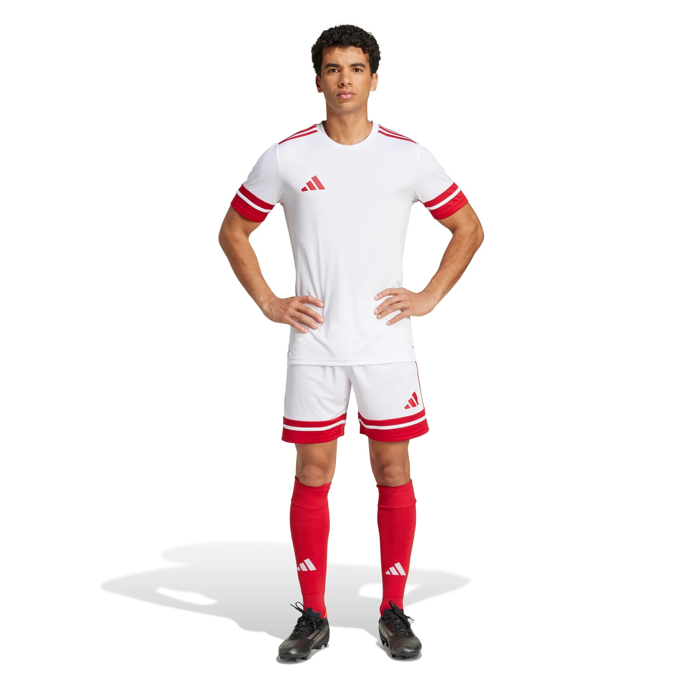 adidas Uomo SQUADRA25 SHORT, white/team power red 2, XS - immagine 7
