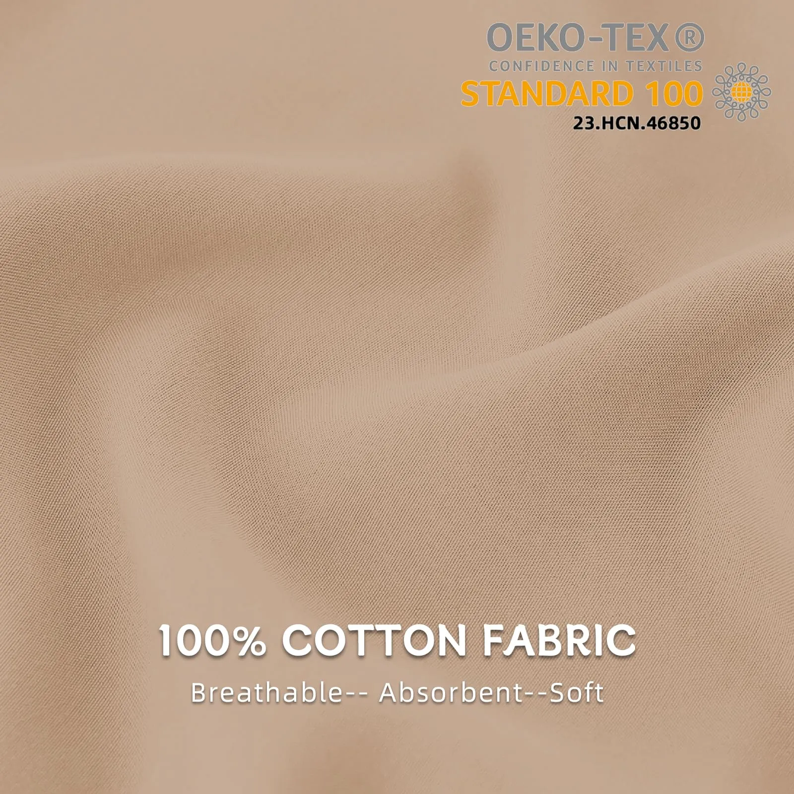 Federe Cuscini Letto Matrimoniale Cotone 45x135 cm 1 PCS, Federe Certificato Oeko-TEX in Premium Cotone 110GSM, Morbida e Traspirante, Ipoallergenica -Rosa Chiaro - immagine 2
