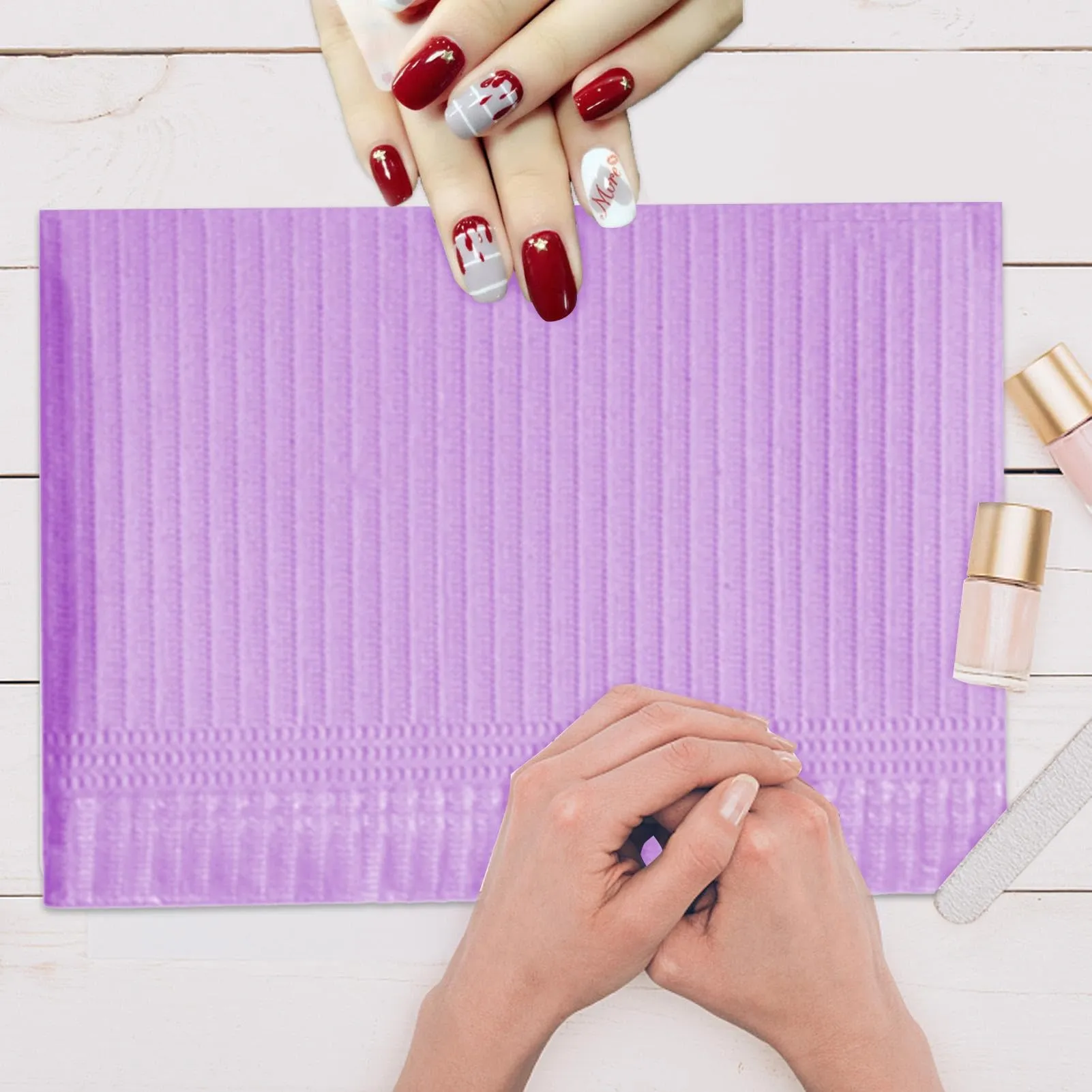 50 Pezzi Tovagliette Per Manicure | Tovaglia Per Manicure | Asciugamani Di Carta Per Unghie | Tovagliette Per Tatuaggi |cuscinetti Puliti Per Principianti Professionisti D-ella - immagine 3