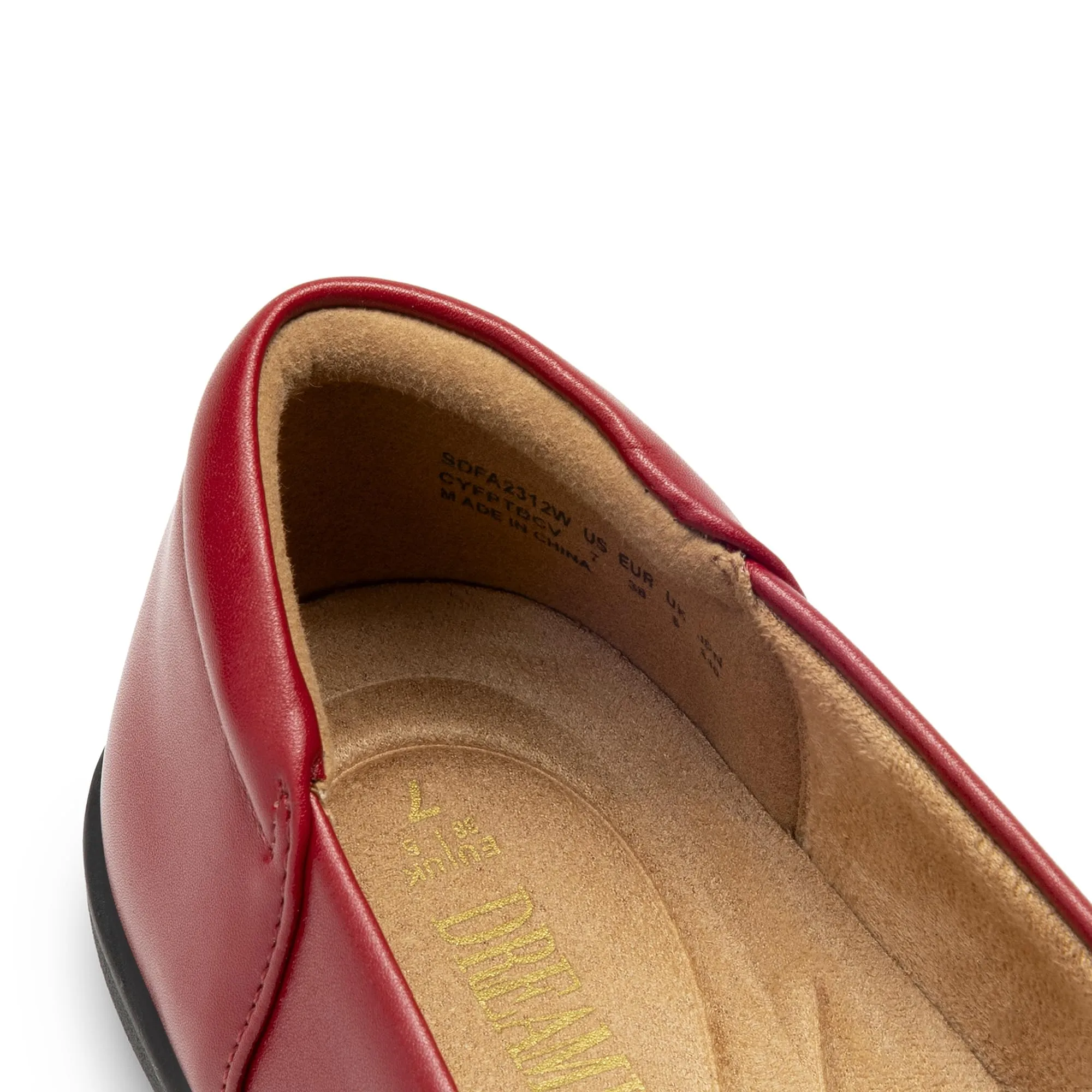 DREAM PAIRS Ballerine Donna Comode Classiche,Rosso-Pu,41.5 - immagine 4