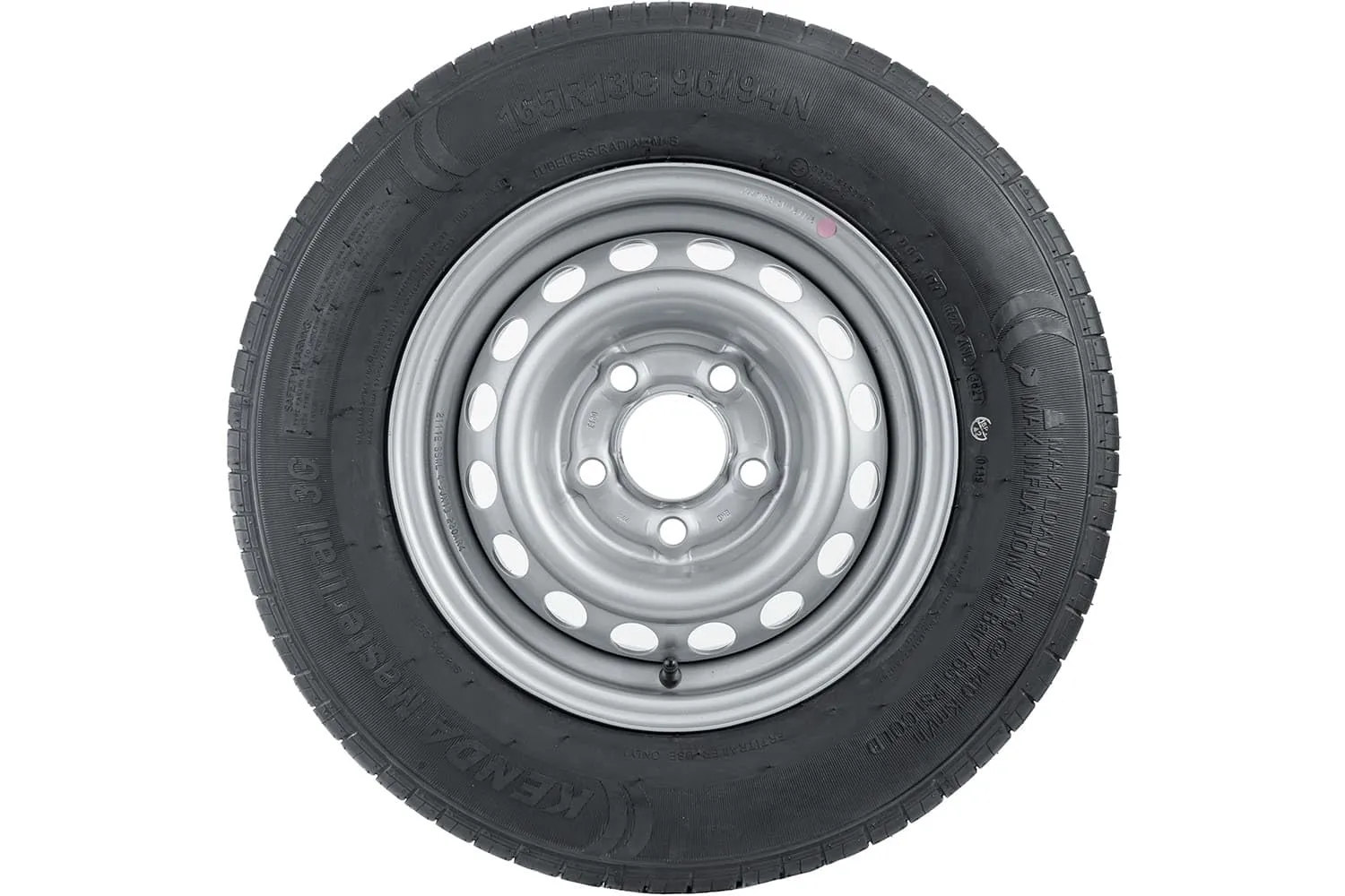 Kenda Ruota Completa Rinforzata 165/80 R13C per Rimorchi Pesanti e Roulotte, Portata 710 kg, Cerchio in Acciaio 4.5Jx13 H2 5x112 ET30, Pneumatico KargoTrail 3G - immagine 2