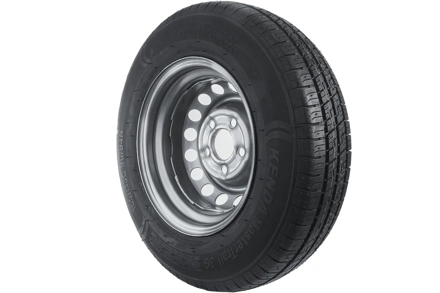 Kenda Ruota Completa Rinforzata 165/80 R13C per Rimorchi Pesanti e Roulotte, Portata 710 kg, Cerchio in Acciaio 4.5Jx13 H2 5x112 ET30, Pneumatico KargoTrail 3G - immagine 6