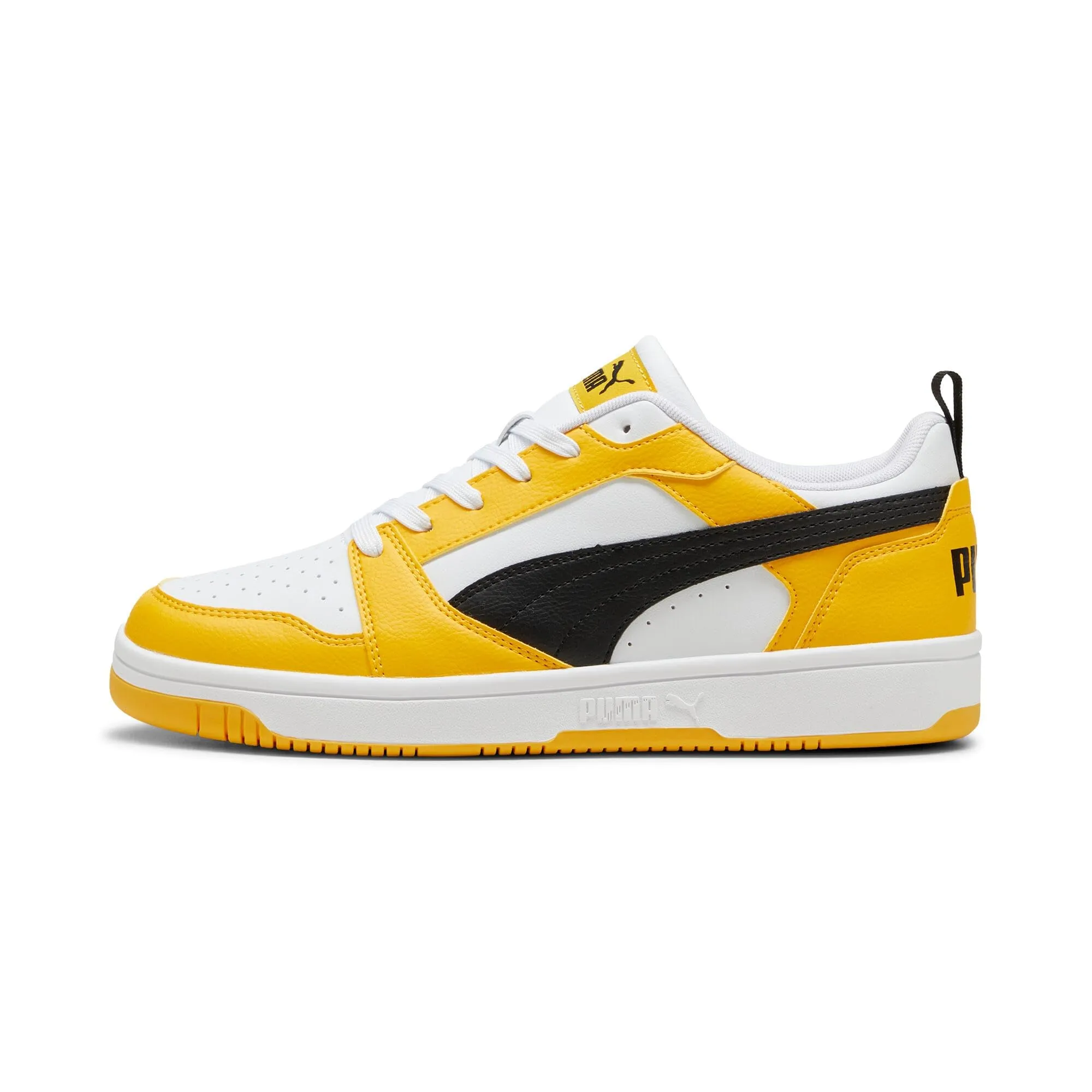 Puma Rebound V6 Low, Sneaker Unisex - Adulto, Yellow Sizzle Black White, 43 EU - immagine 1