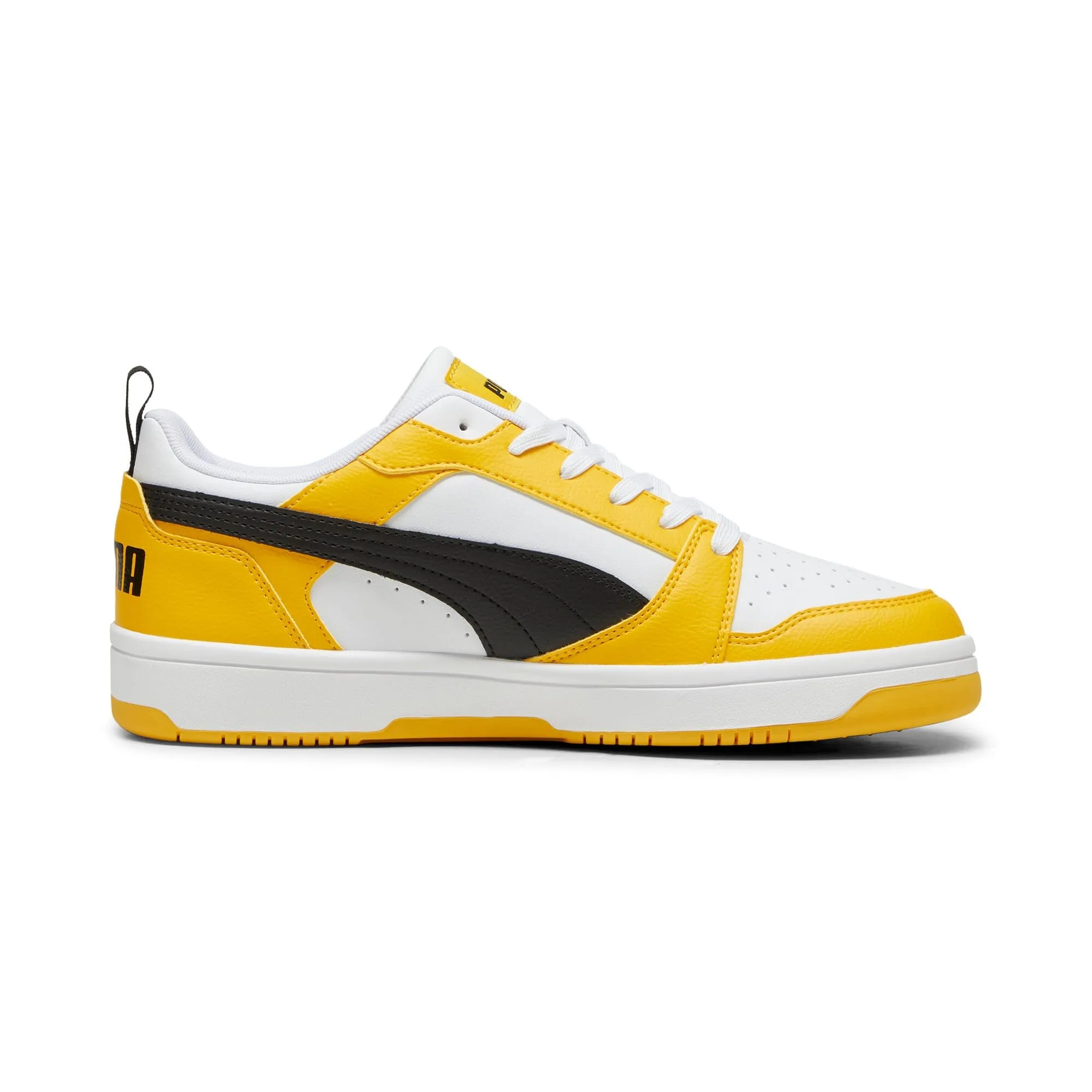 Puma Rebound V6 Low, Sneaker Unisex - Adulto, Yellow Sizzle Black White, 43 EU - immagine 5