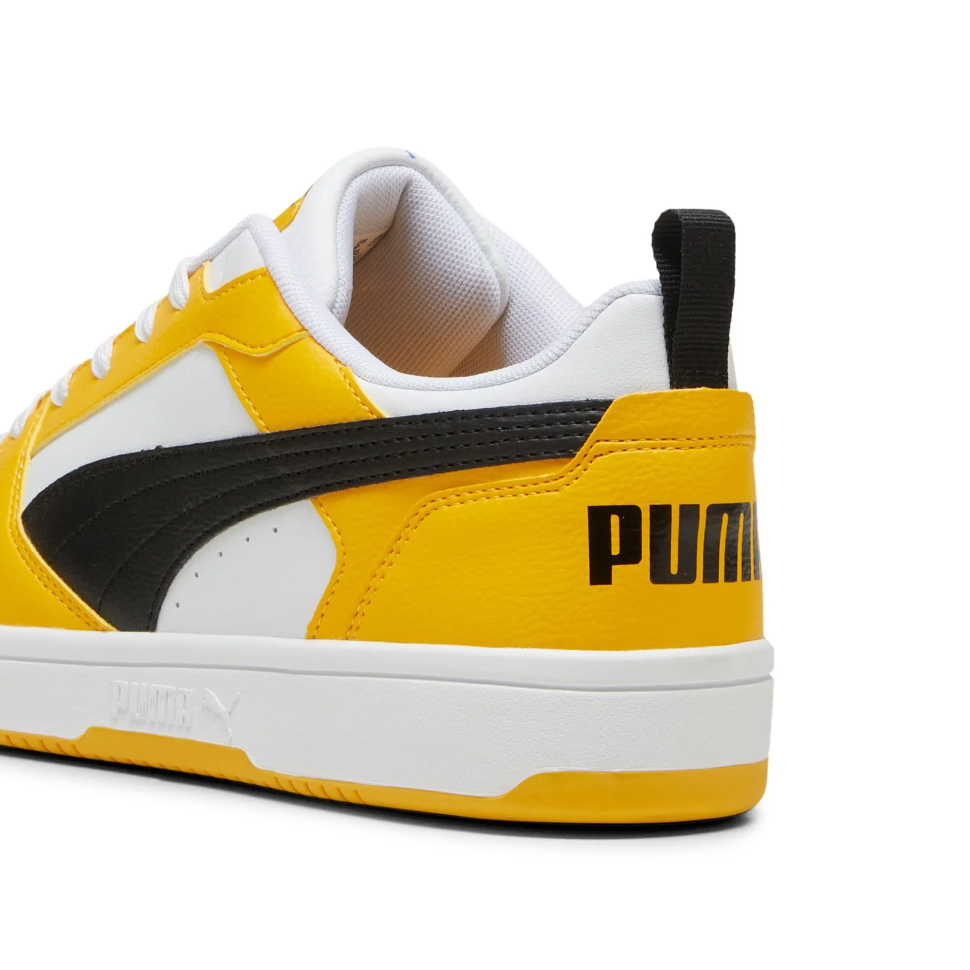 Puma Rebound V6 Low, Sneaker Unisex - Adulto, Yellow Sizzle Black White, 44.5 EU - immagine 4
