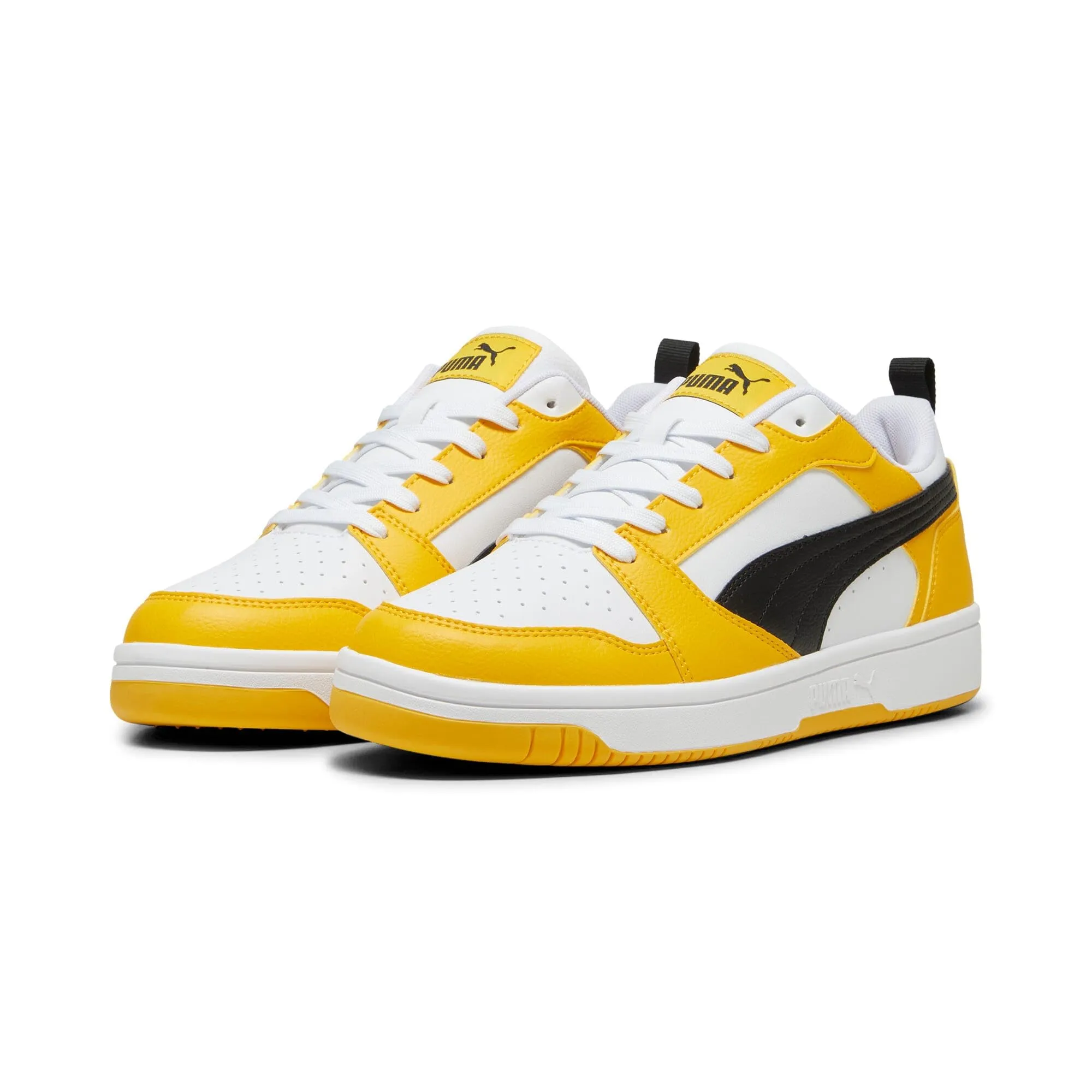 Puma Rebound V6 Low, Sneaker Unisex - Adulto, Yellow Sizzle Black White, 44.5 EU - immagine 8
