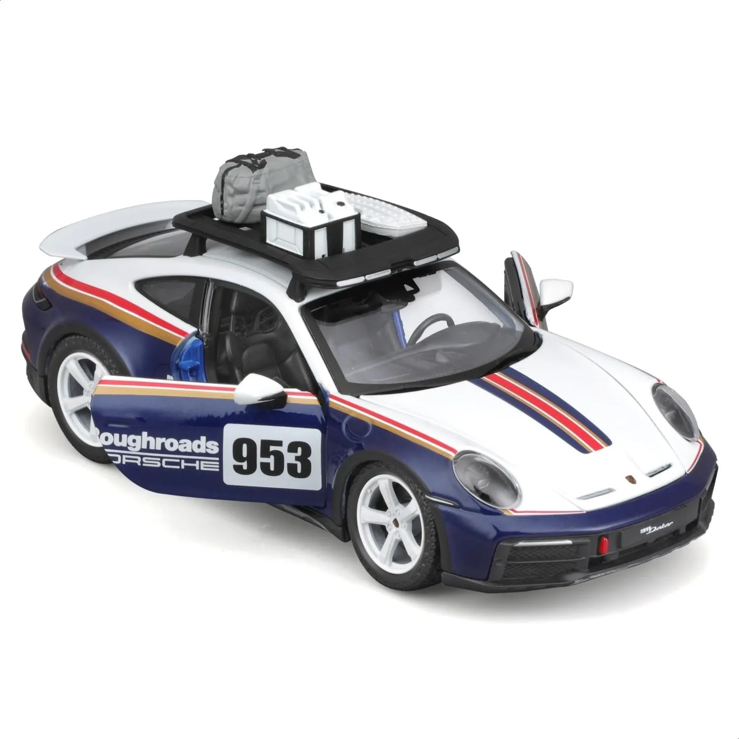 Bburago - Porsche 911 Dakar - Modellino Realistico Auto in Scala 1:24, Replica Diecast con Portiere Apribili, Licenza Ufficiale Porsche, Età Consigliata 3+ Anni - immagine 2