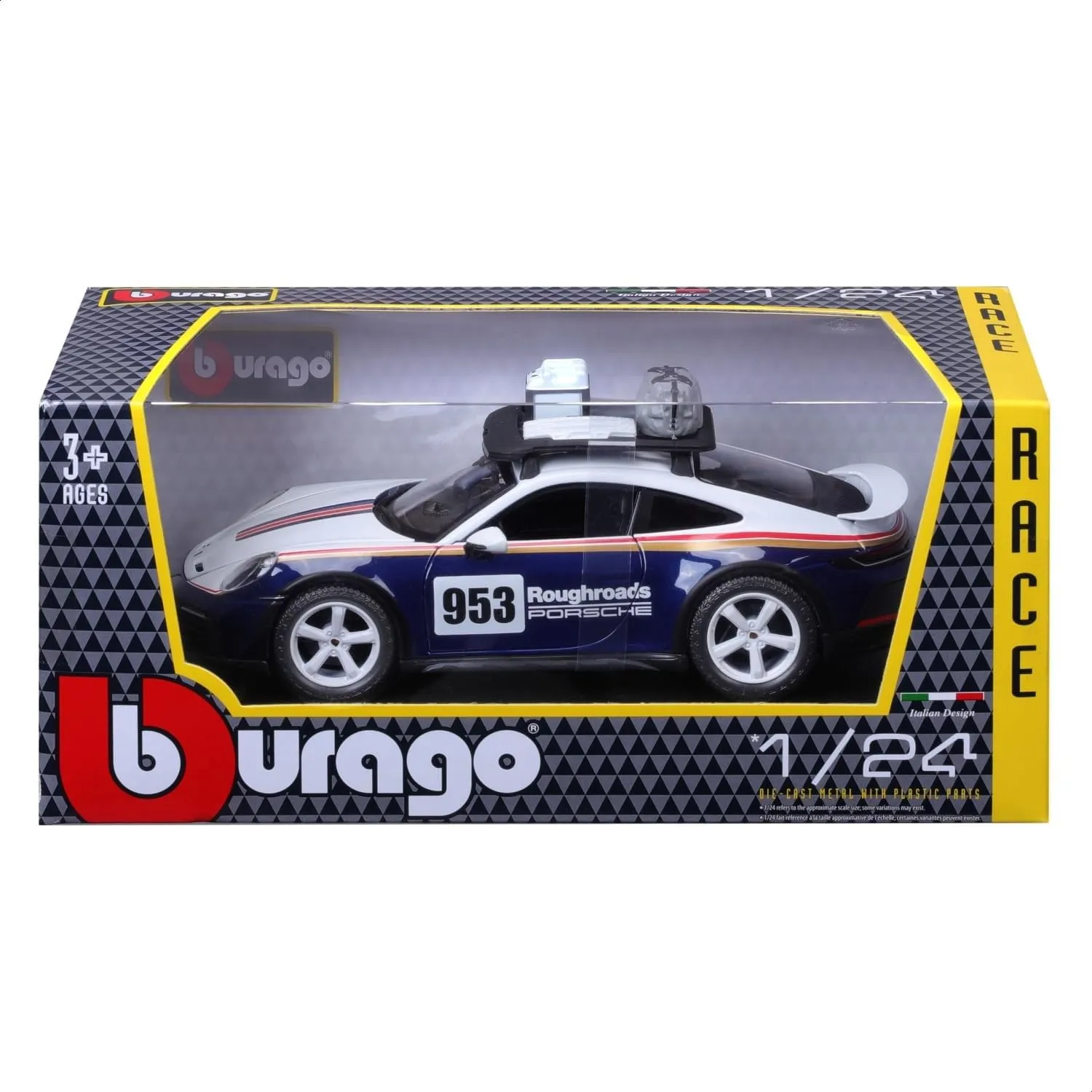 Bburago - Porsche 911 Dakar - Modellino Realistico Auto in Scala 1:24, Replica Diecast con Portiere Apribili, Licenza Ufficiale Porsche, Età Consigliata 3+ Anni - immagine 10
