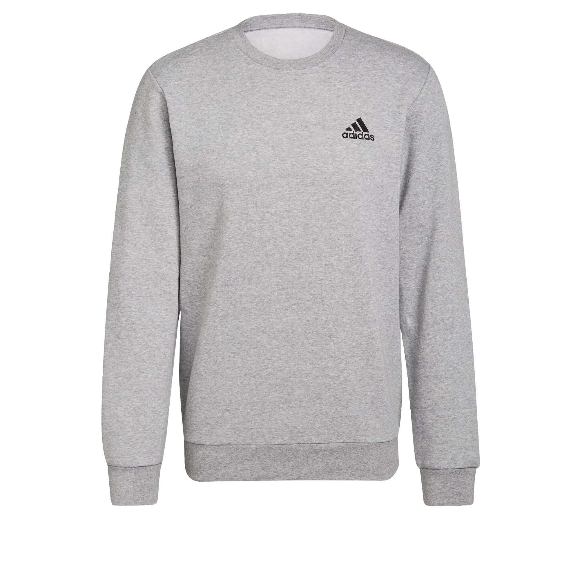adidas Uomo Essentials Feelcozy Fleece Sweatshirt, Medium Grey Heather/Black, XS - immagine 1