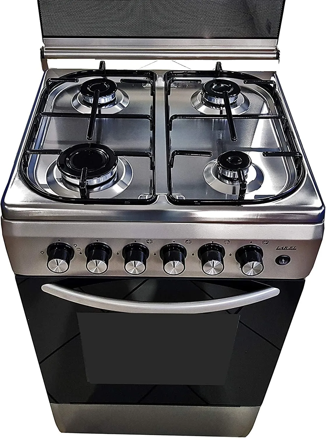 Lar.el Cucina 50x50 cm Forno Elettrico con Grill Inox Coperchio in Vetro Temperato 4 Fuochi a Gas GPL/Metano Acciaio Inossidabile CUC.L5005EVX - immagine 5