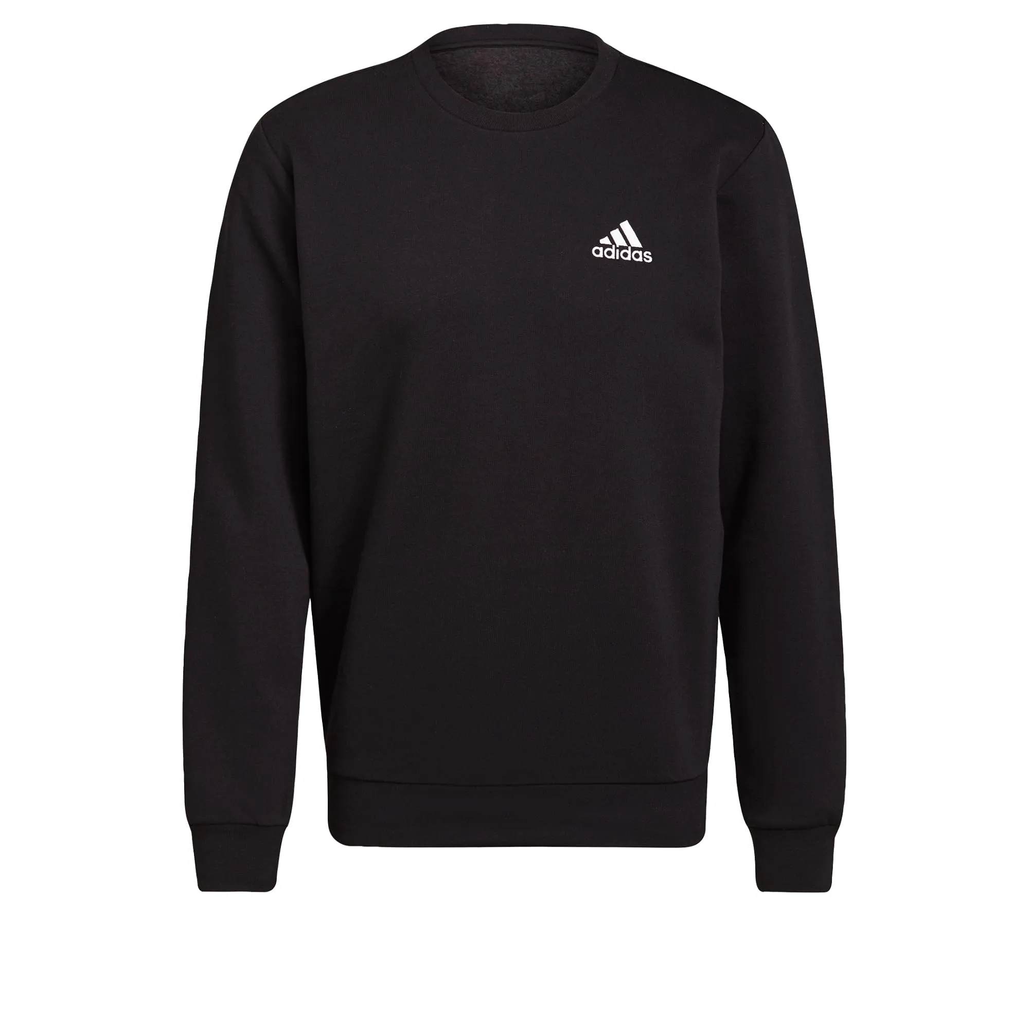 adidas Uomo Essentials Feelcozy Fleece Sweatshirt, Black/White, XXL - immagine 1