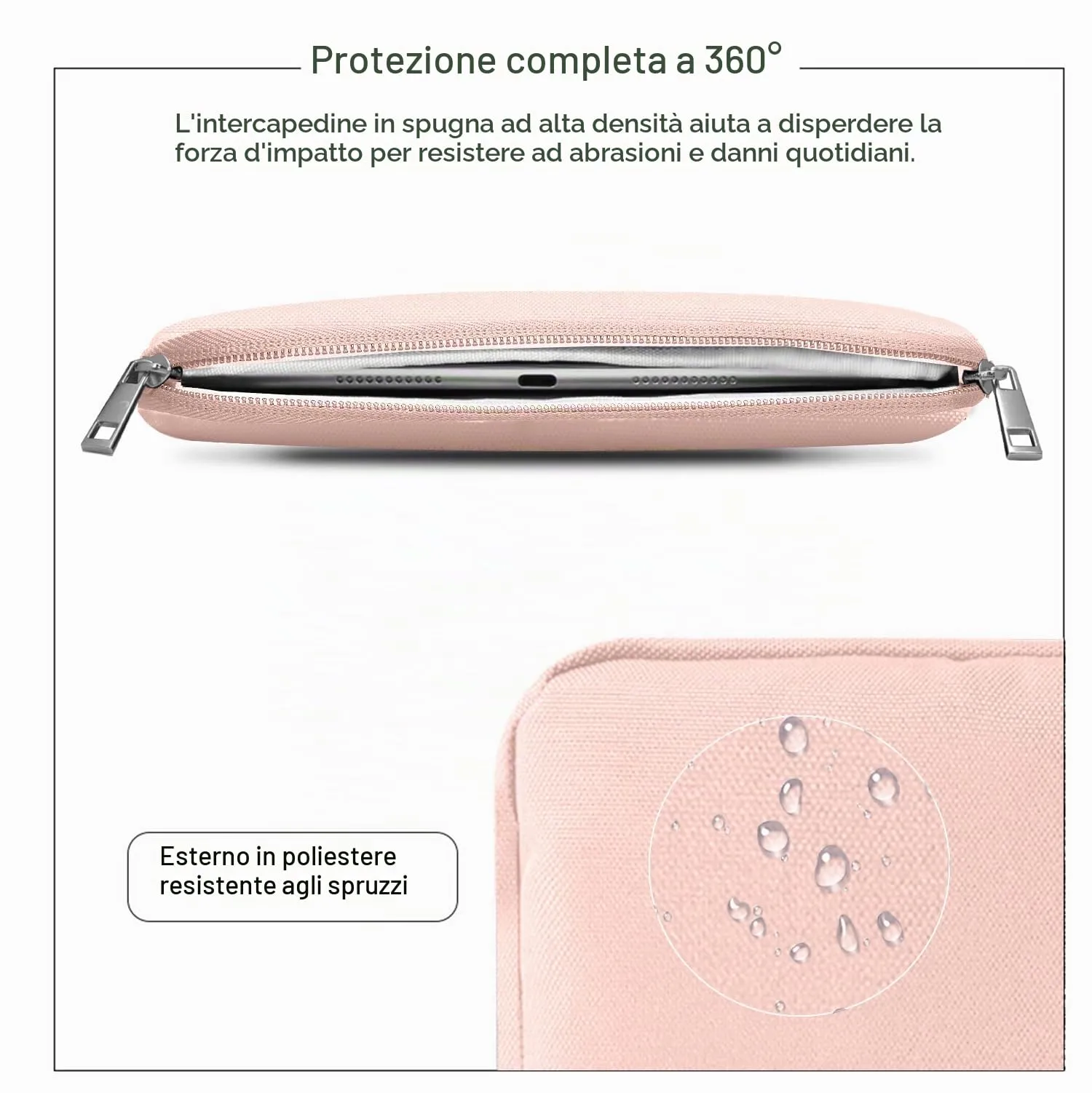 TiMOVO Custodia per Tablet 13", Rosa - immagine 5