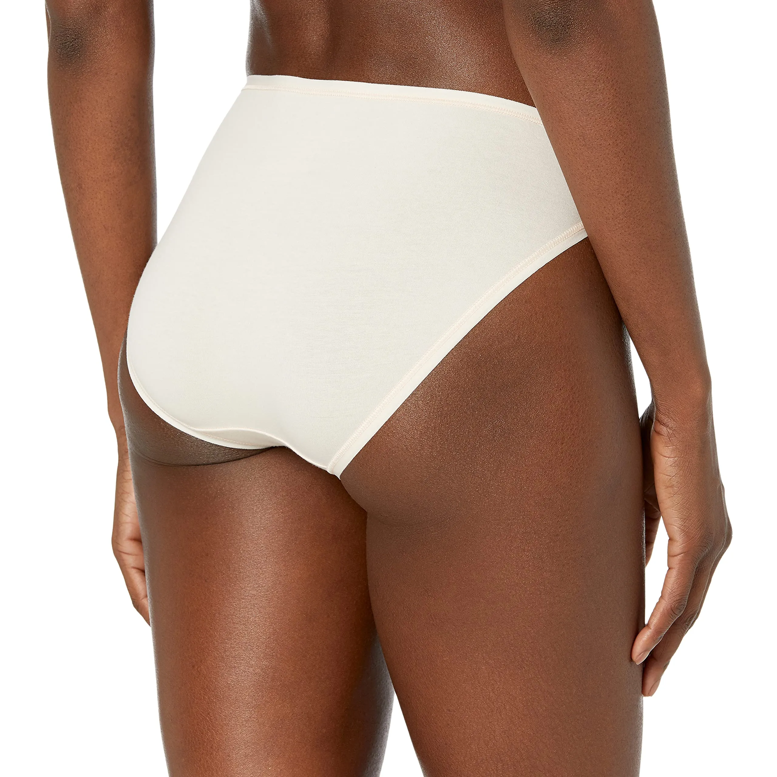 Amazon Essentials Pantaloni a Vita Alta in Cotone Spandex, Traspiranti Donna, Confezione da 6, Neutral Shades, 48 - immagine 3