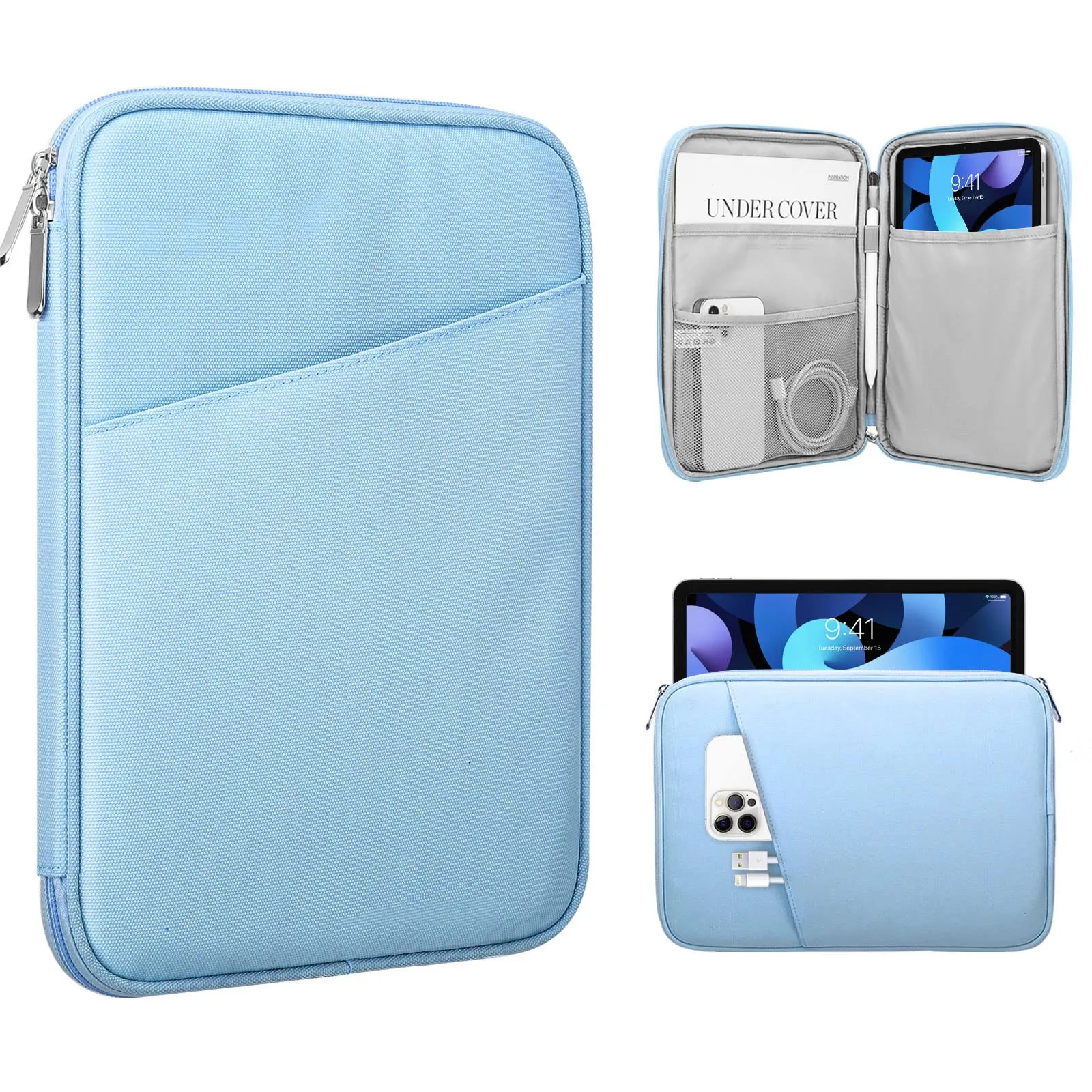 TiMOVO Custodia Tablet 9-11 Pollici con Tasca, Blu - immagine 1