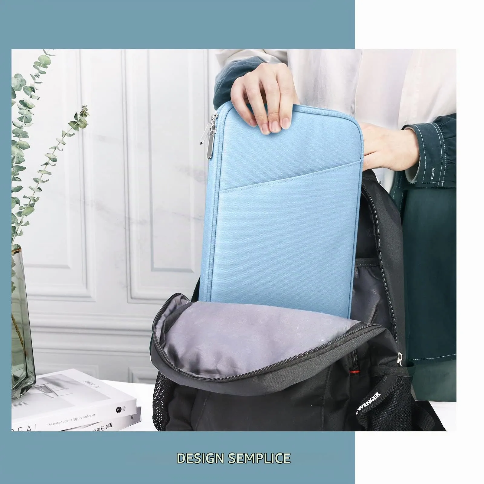 TiMOVO Custodia Tablet 9-11 Pollici con Tasca, Blu - immagine 8