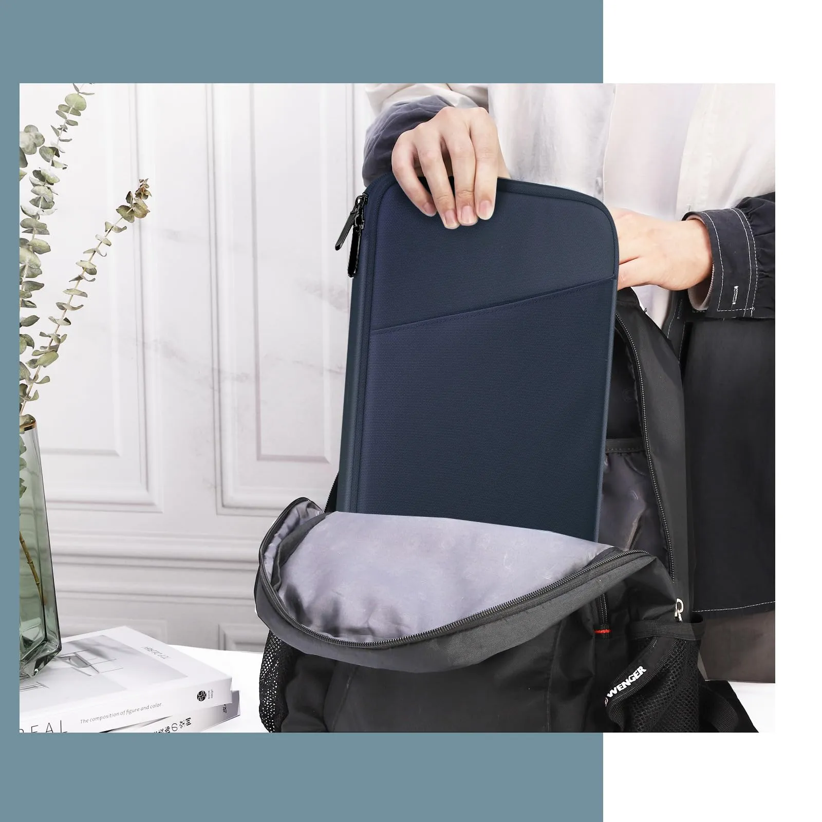 TiMOVO Borsa Custodia per Tablet 9–11" con Tasca, Indaco - immagine 8
