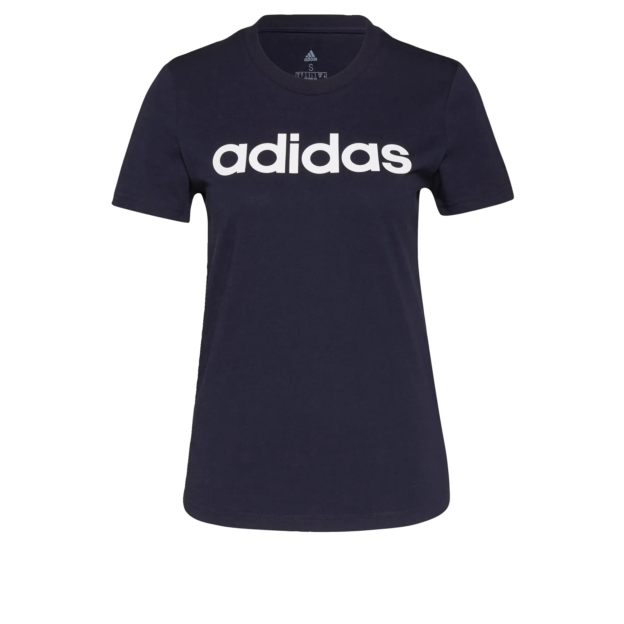 adidas Women's Standard Loungewear Essentials Slim Logo Tee, Legend Ink/White, X-Small - immagine 1