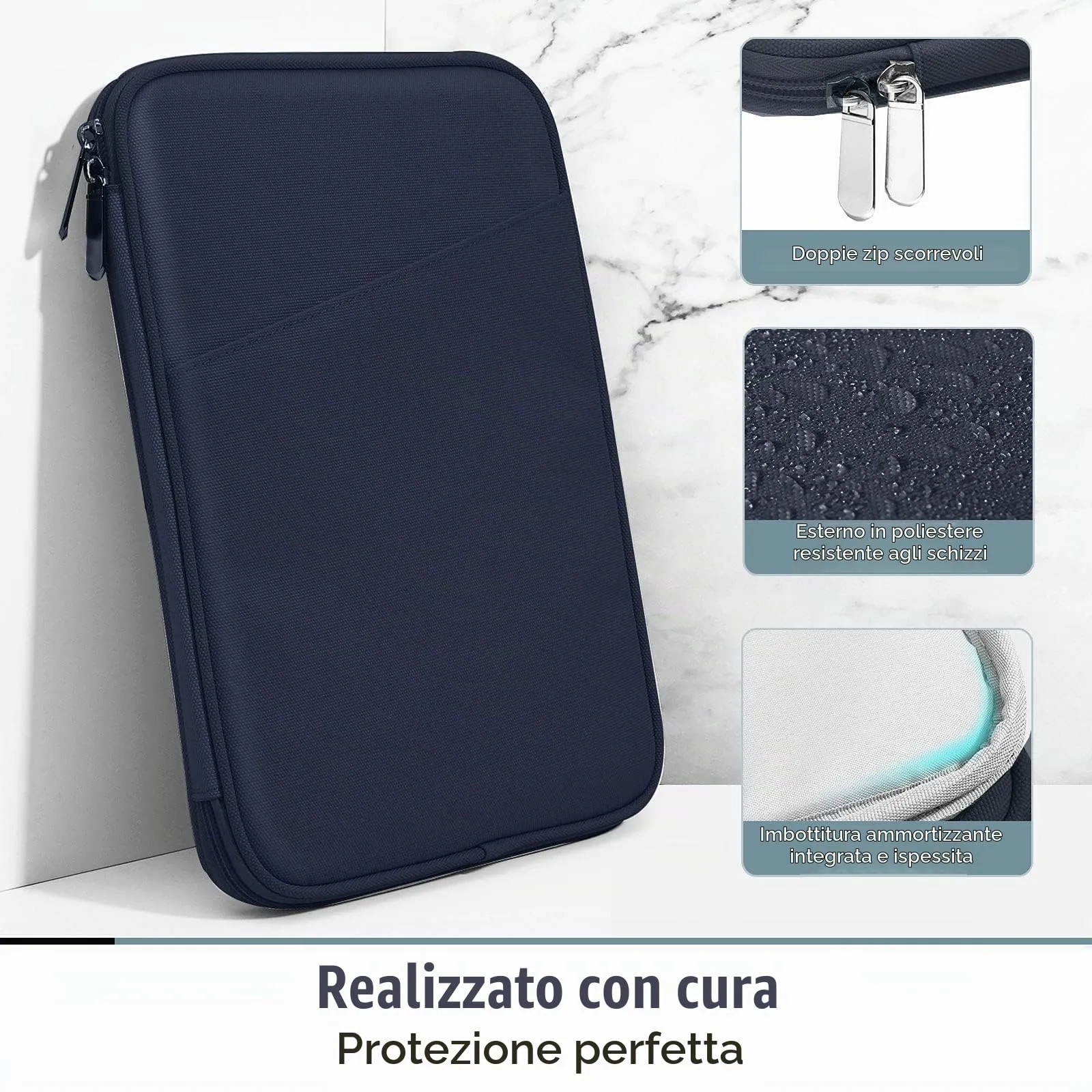 TiMOVO Custodia Protettiva per iPad Mini 8-9", Indaco - immagine 4
