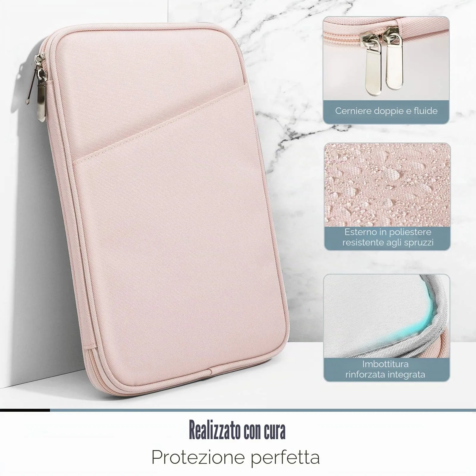 TiMOVO Custodia Protettiva per iPad Mini 8-9", Rosa - immagine 4