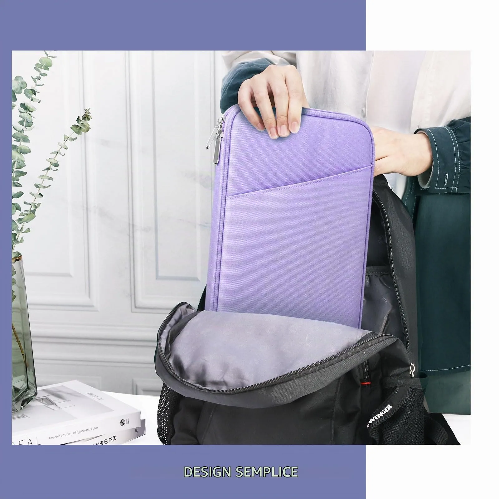 TiMOVO Custodia Tablet 9-11 Pollici con Tasca, Viola - immagine 8