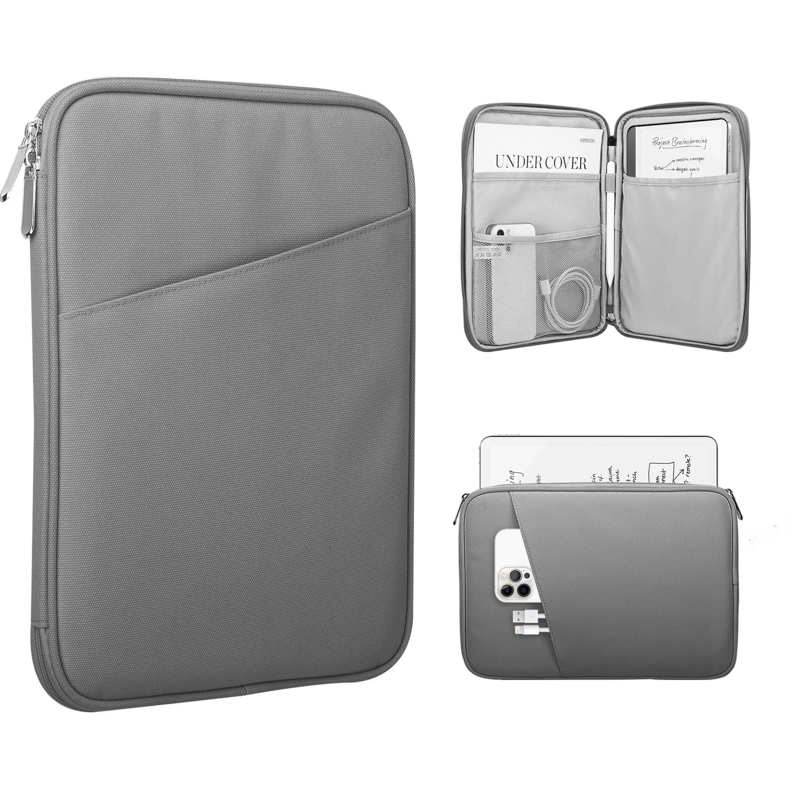 TiMOVO Custodia Tablet 9-11 Pollici con Tasca, Grigio Scuro - immagine 1