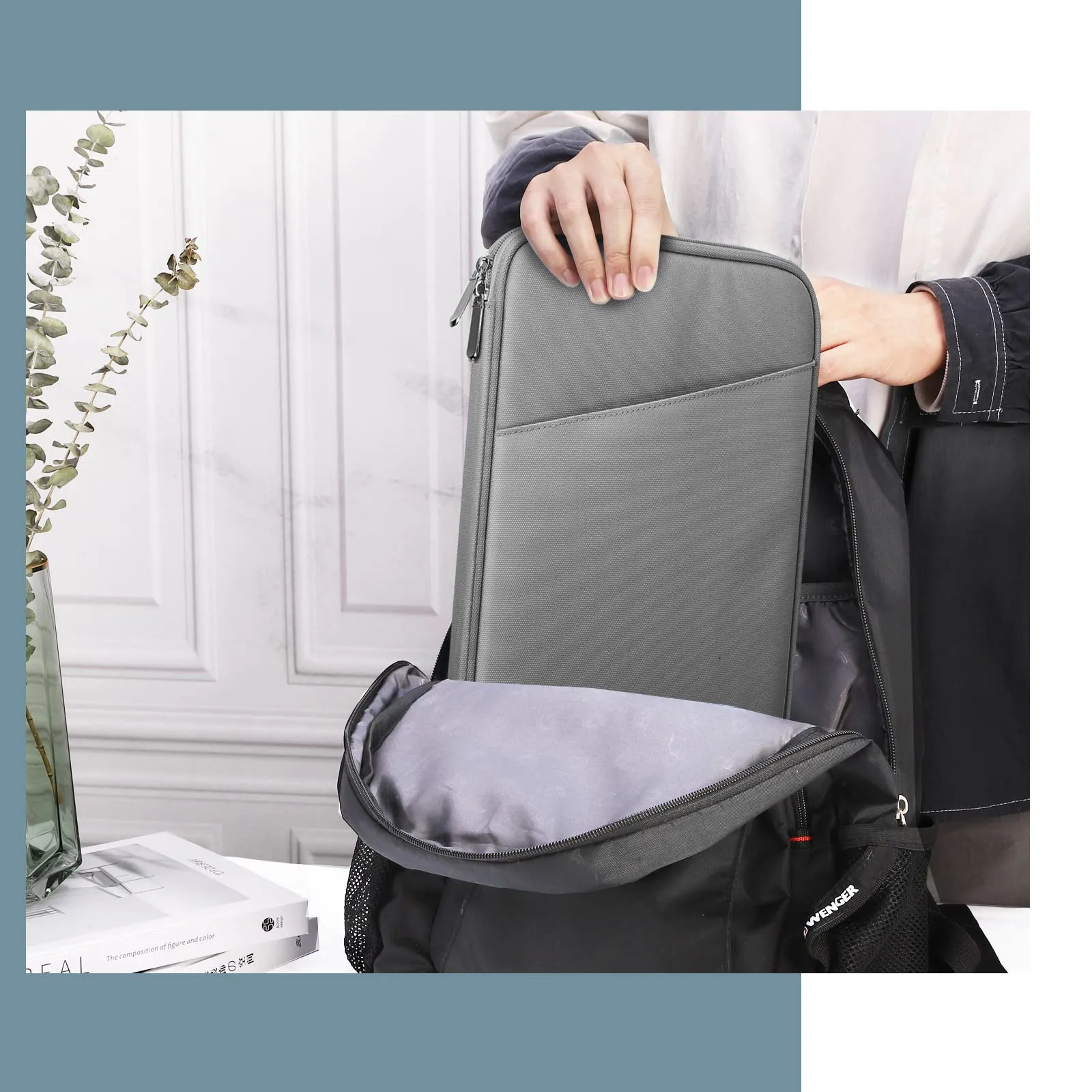 TiMOVO Custodia Tablet 9-11 Pollici con Tasca, Grigio Scuro - immagine 8