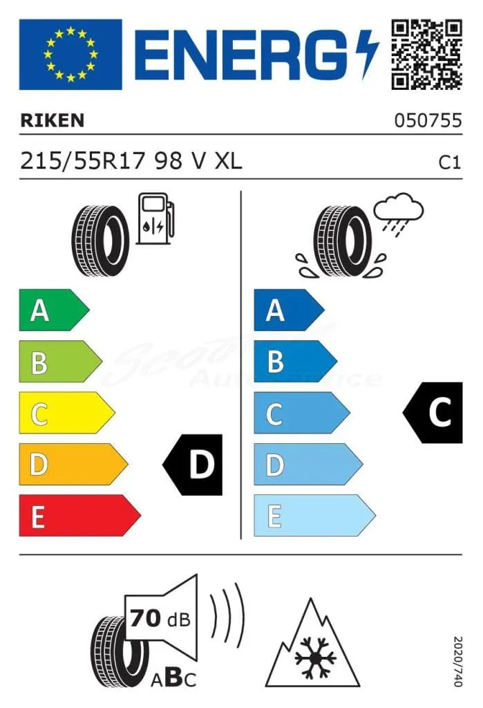 RIKEN 215/55 R17 98V 4 Stagioni XL Auto - immagine 2
