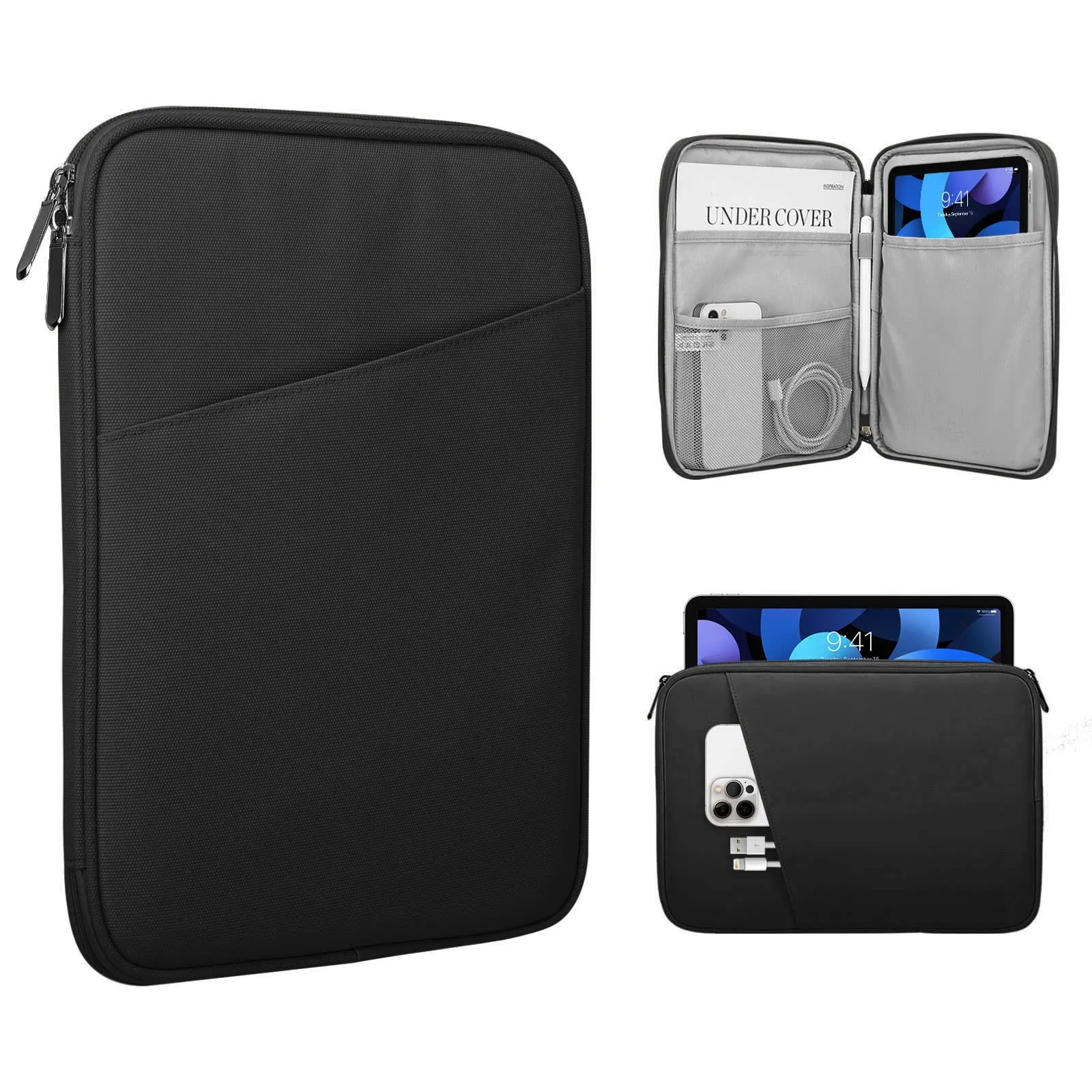 TiMOVO Custodia Tablet 9-11 Pollici con Tasca, Nero - immagine 1